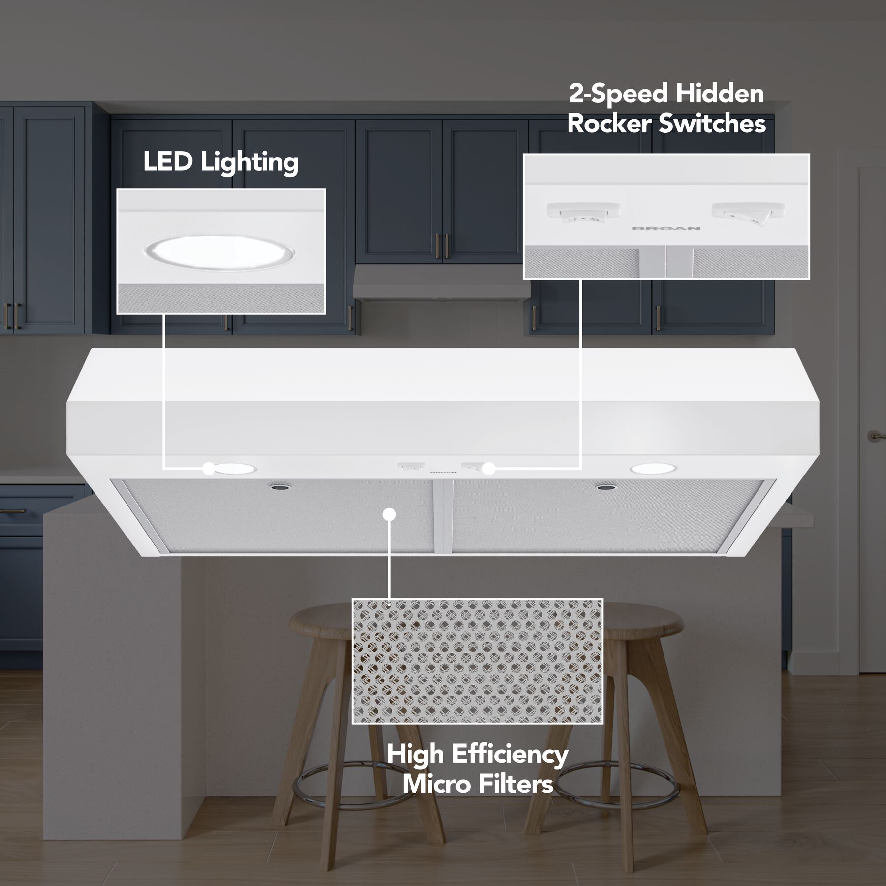 Broan GLA1303WW Undercabinet-Range-Hoods - View #2
