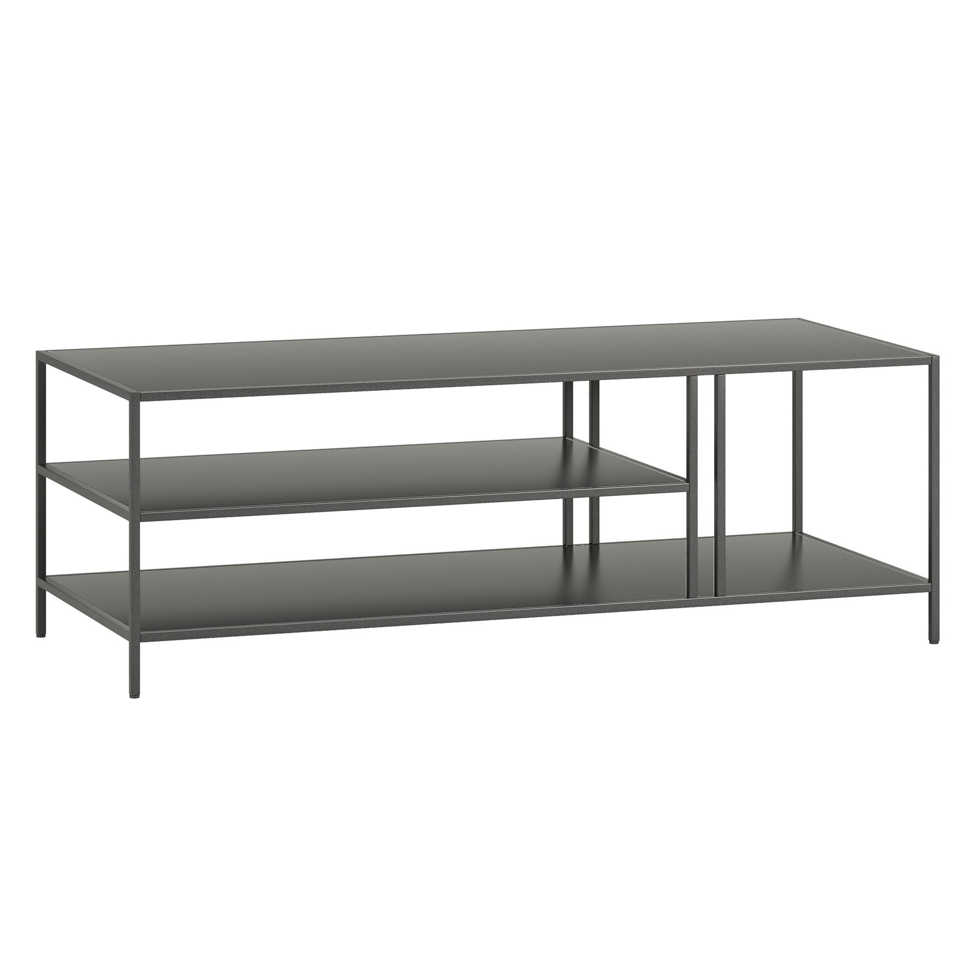 Hailey Home CT1006 Cortland Gunmetal Gray Wood Industrial Coffee Table