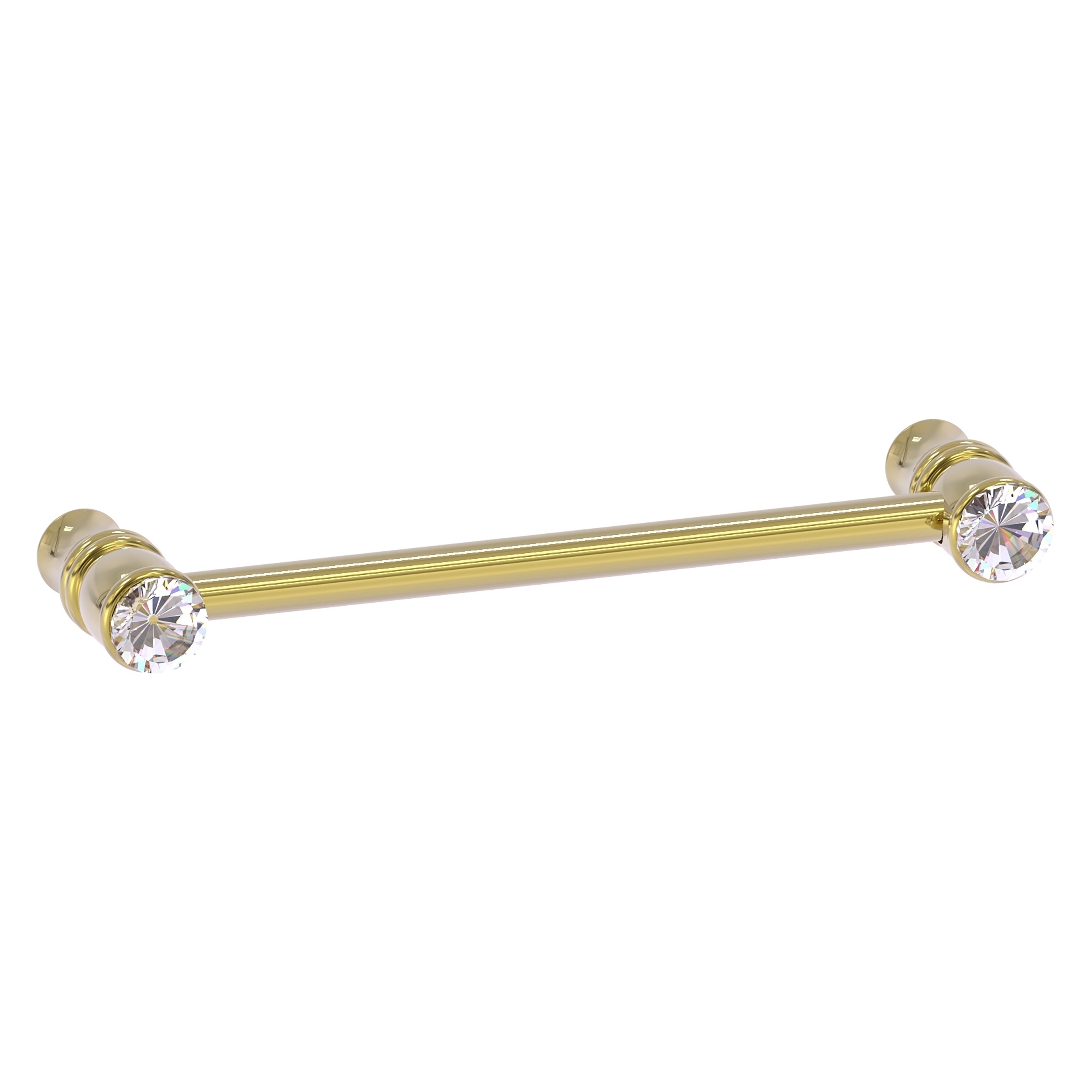 Allied Brass CC-30-5-UNL Carolina Crystal 5-in , 128mm Center to Center Unlacquered Brass Dual Mount Cylindrical Bar For Use on Appliances Drawer Pulls