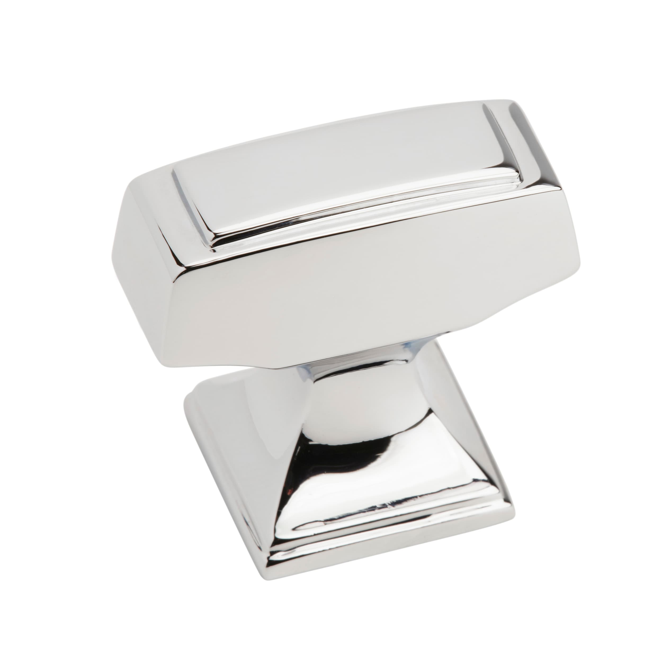 Amerock BP5302926 Mulholland 1-1/4-in Polished Chrome Rectangular Traditional Cabinet Knob