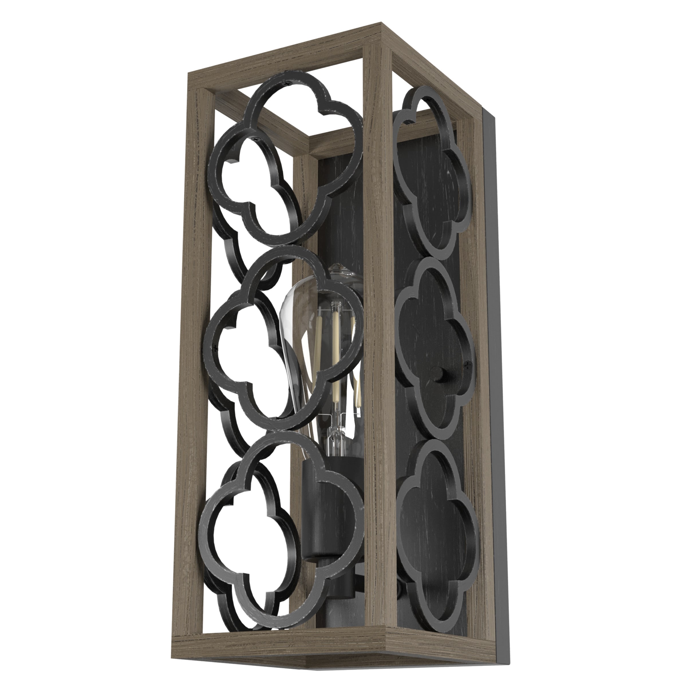 Hunter 19375 Gablecrest 5-in W 1-Light French Oak Transitional LED Wall Sconce
