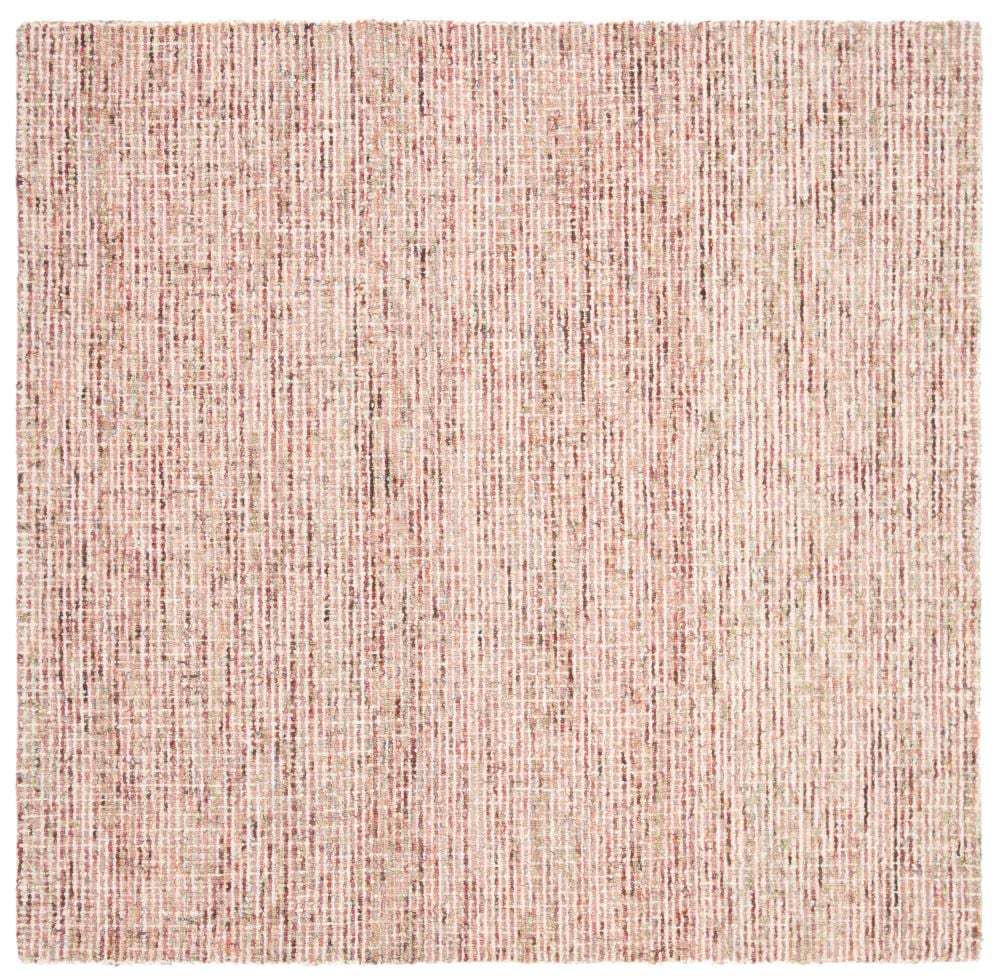 Safavieh ABT468A-6SQ Abstract Canvas 6 x 6 (ft) Tufted Wool Beige/Rust Square Indoor Abstract Farmhouse/Cottage Area rug