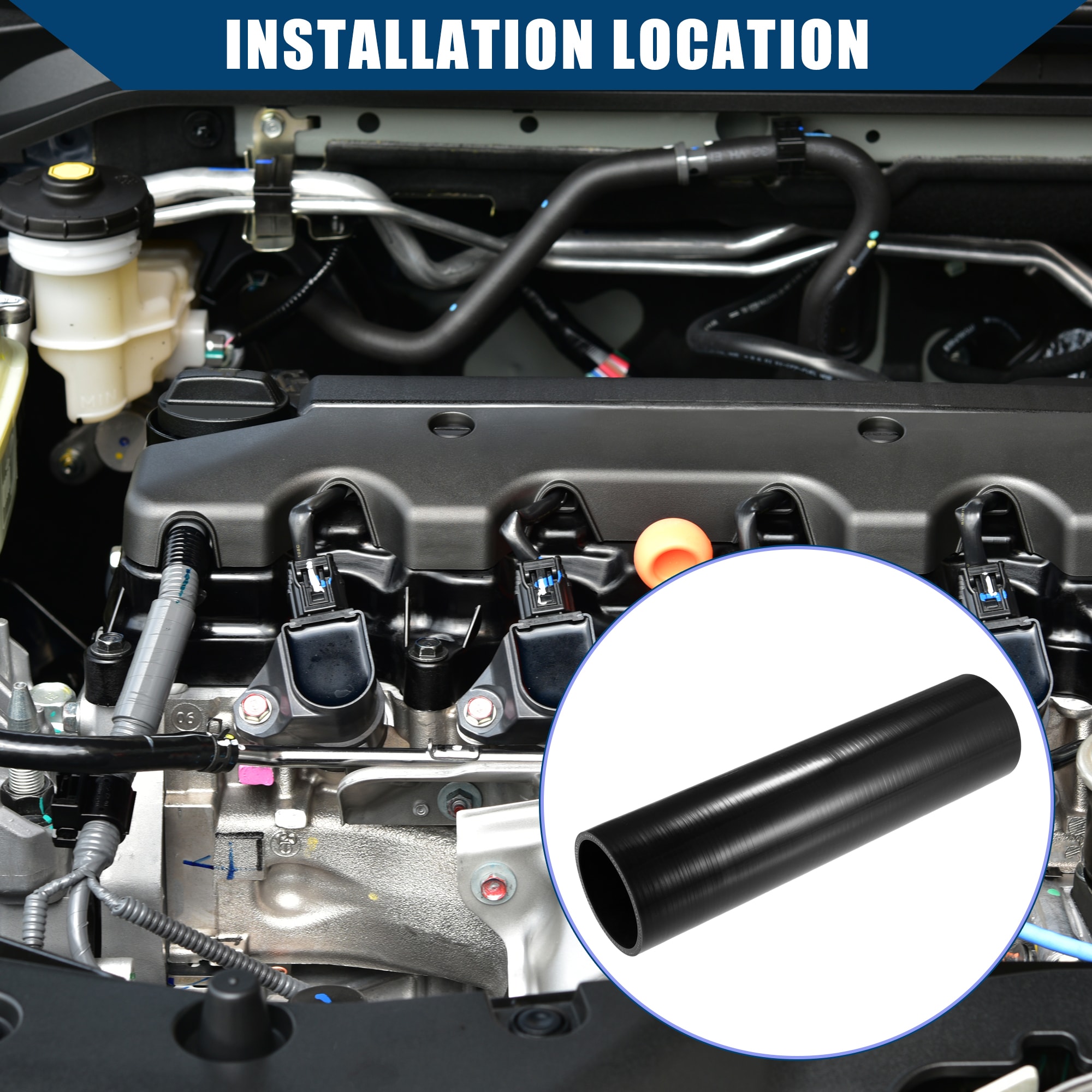 Unique Bargains Car Straight Coupler Silicone Hose Front Universal ...