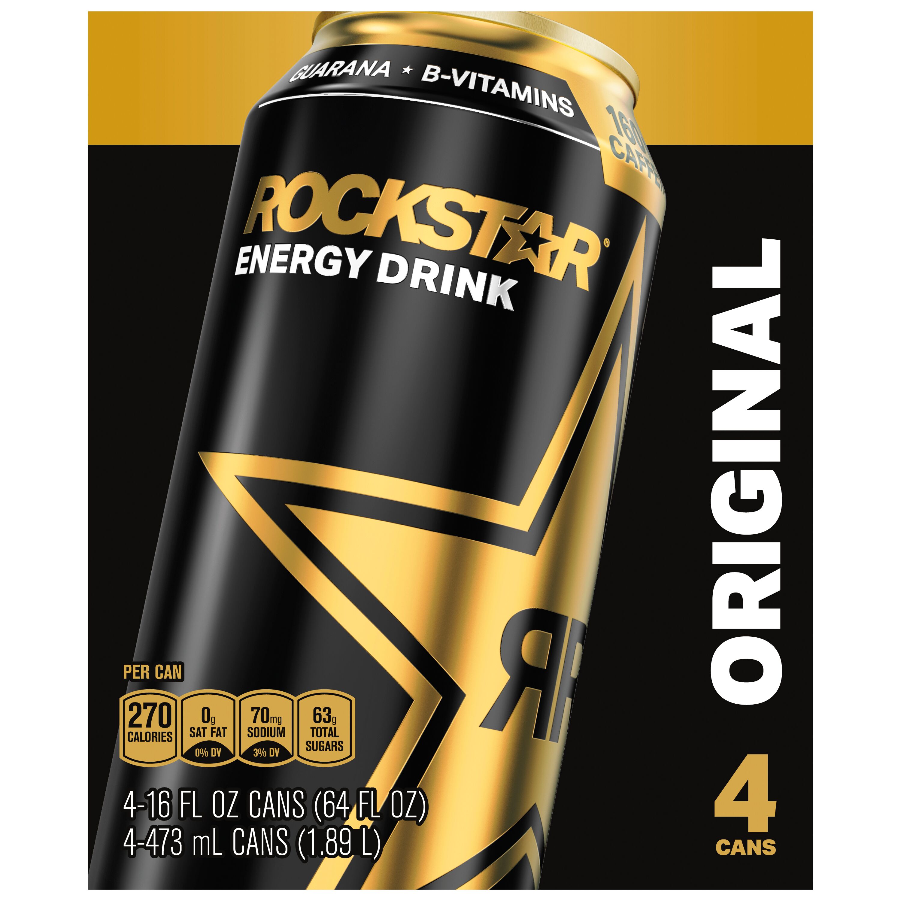 Rockstar Energy Drink, Strawberry Peach 16 Fl Oz, Energy