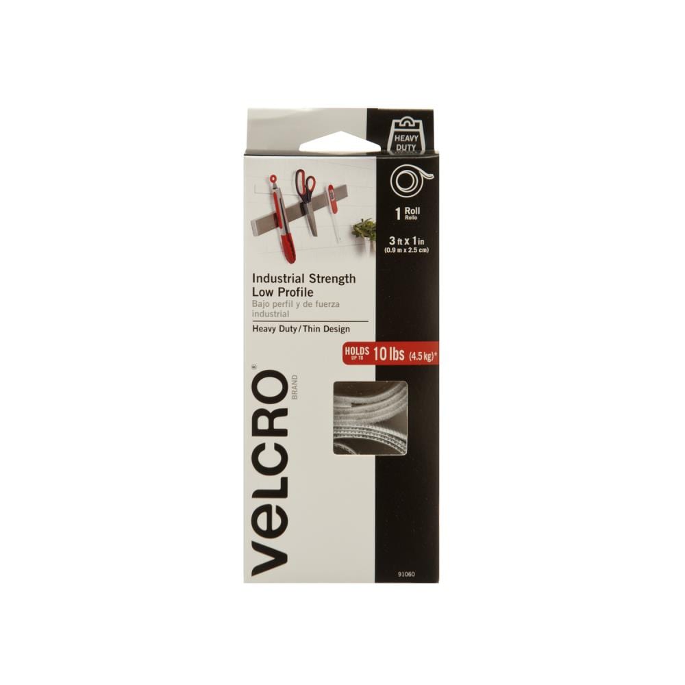 VELCRO Brand Industrial-Strength Heavy-Duty Fasteners, 2 x 4, White,  2/Pack