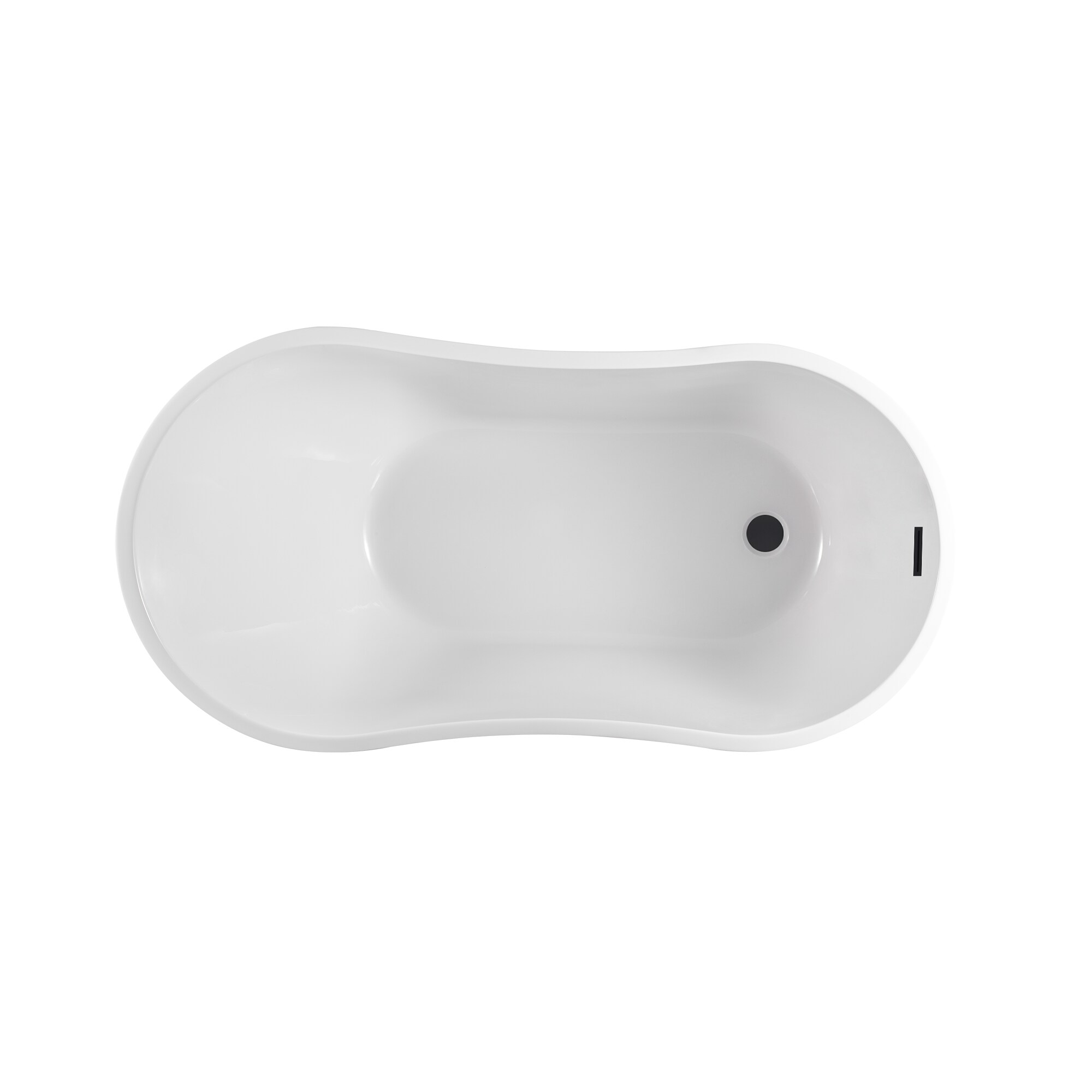 54" White Freestanding Acrylic Soaking Bathtub