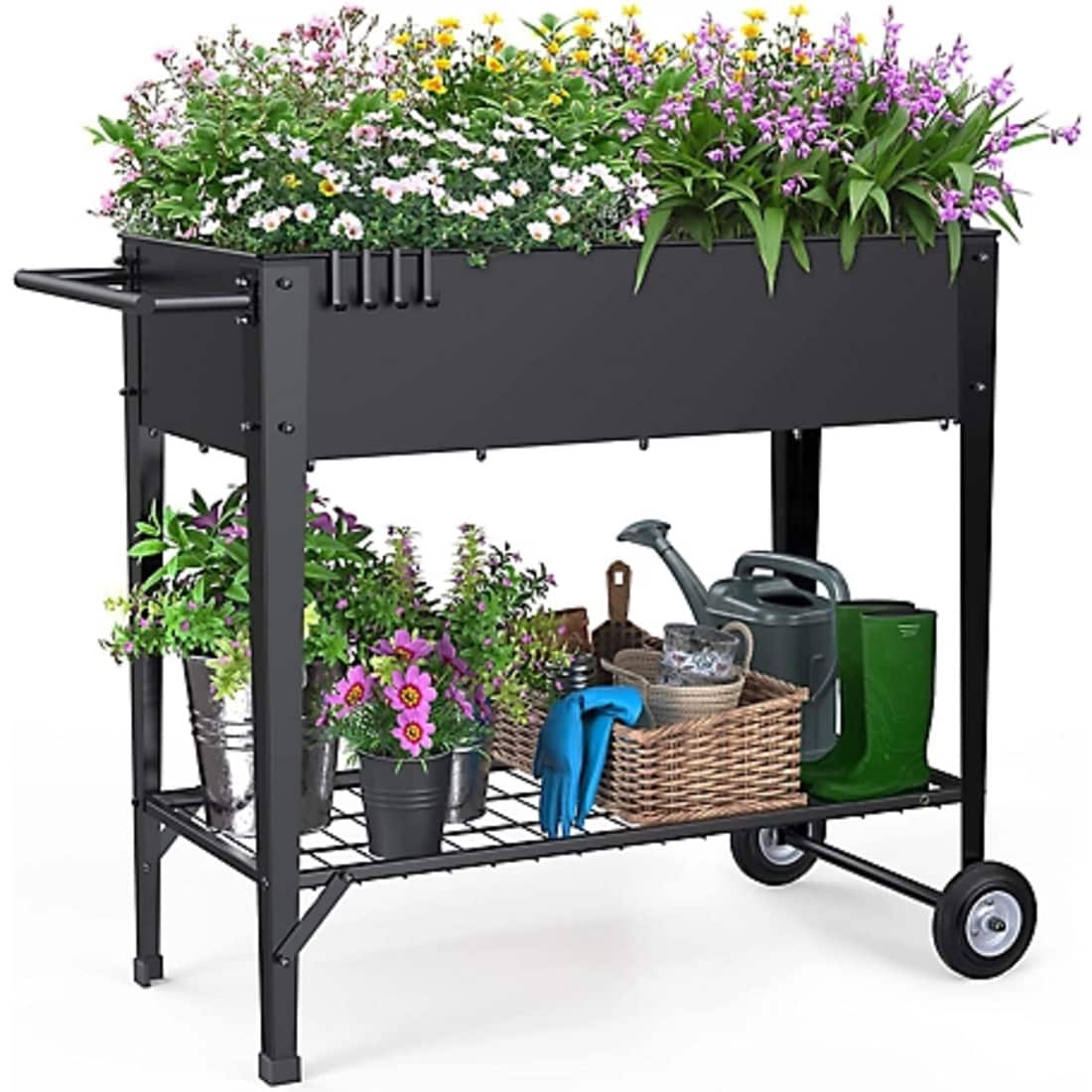 Serra Terra BFPLG-GB001 19.29-in W x 36.61-in L x 3.35-in H Powder Coated Metal Raised Garden Bed