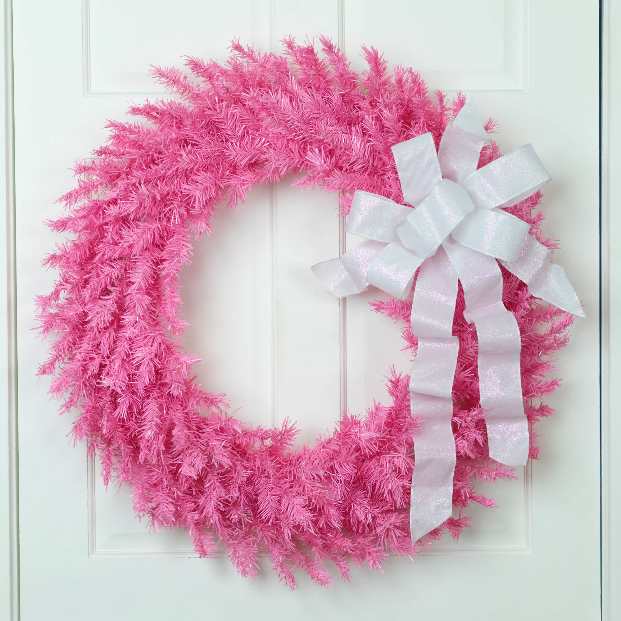 Northlight - 36 inch Unlit Pink Spruce Artificial Christmas Wreath