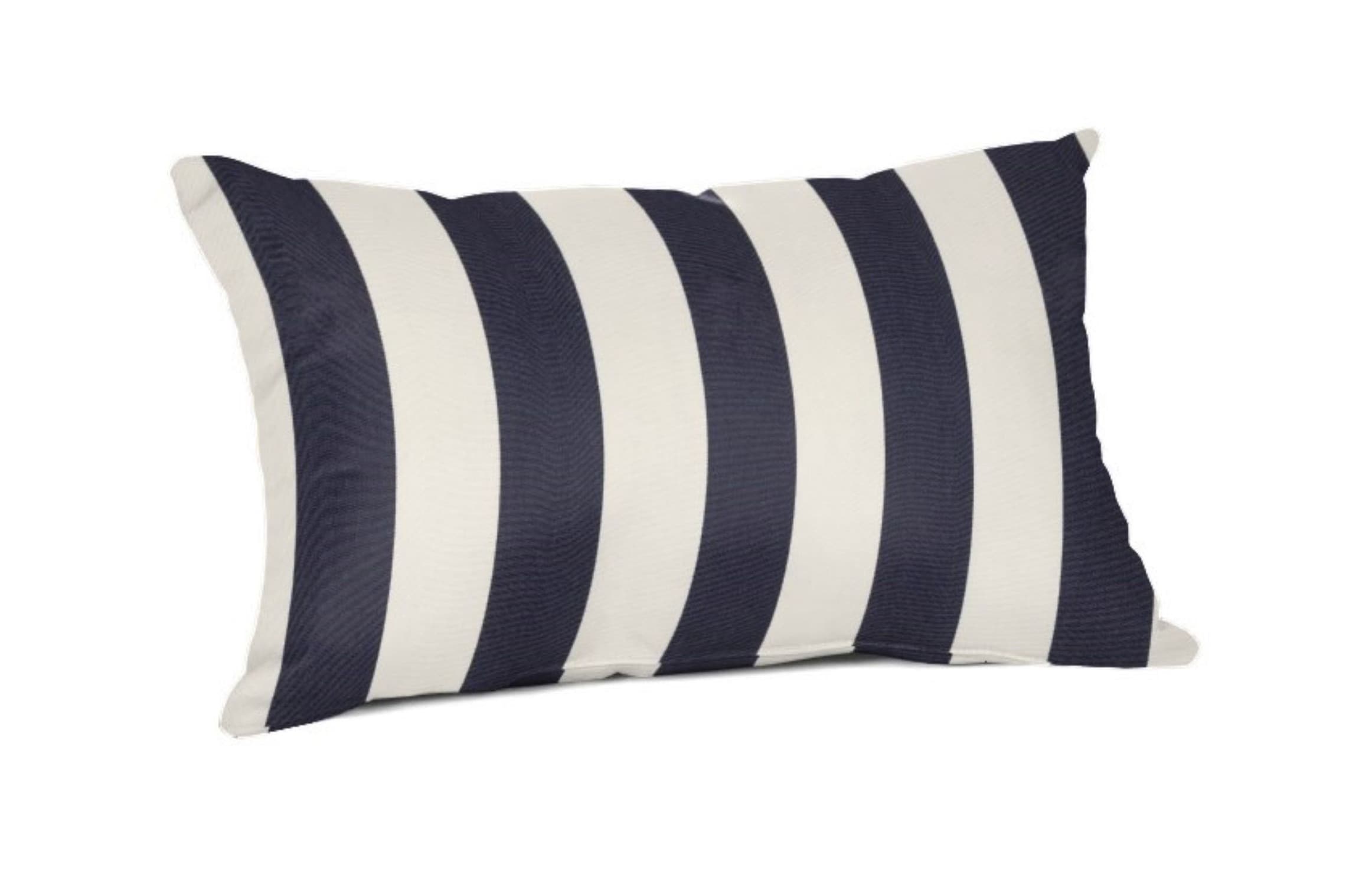 Sunbrella DS2857-3492 Pillows Striped Blue Rectangular Lumbar Pillow