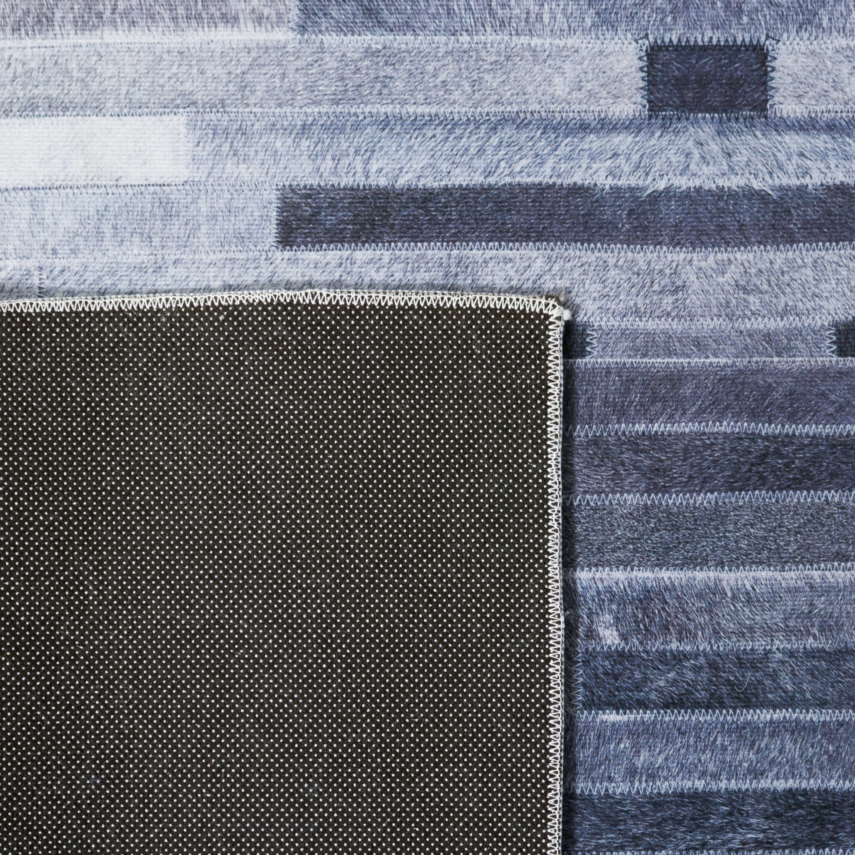 Gray Faux Hide 4' x 6' Non-Slip Washable Rug