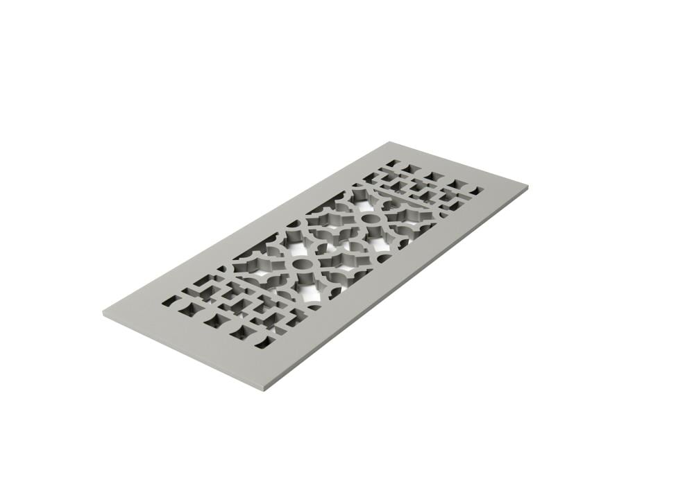 Reggio Register 612-AH 4-in x 10-in Maximum Airflow Aluminum Gray Floor Register