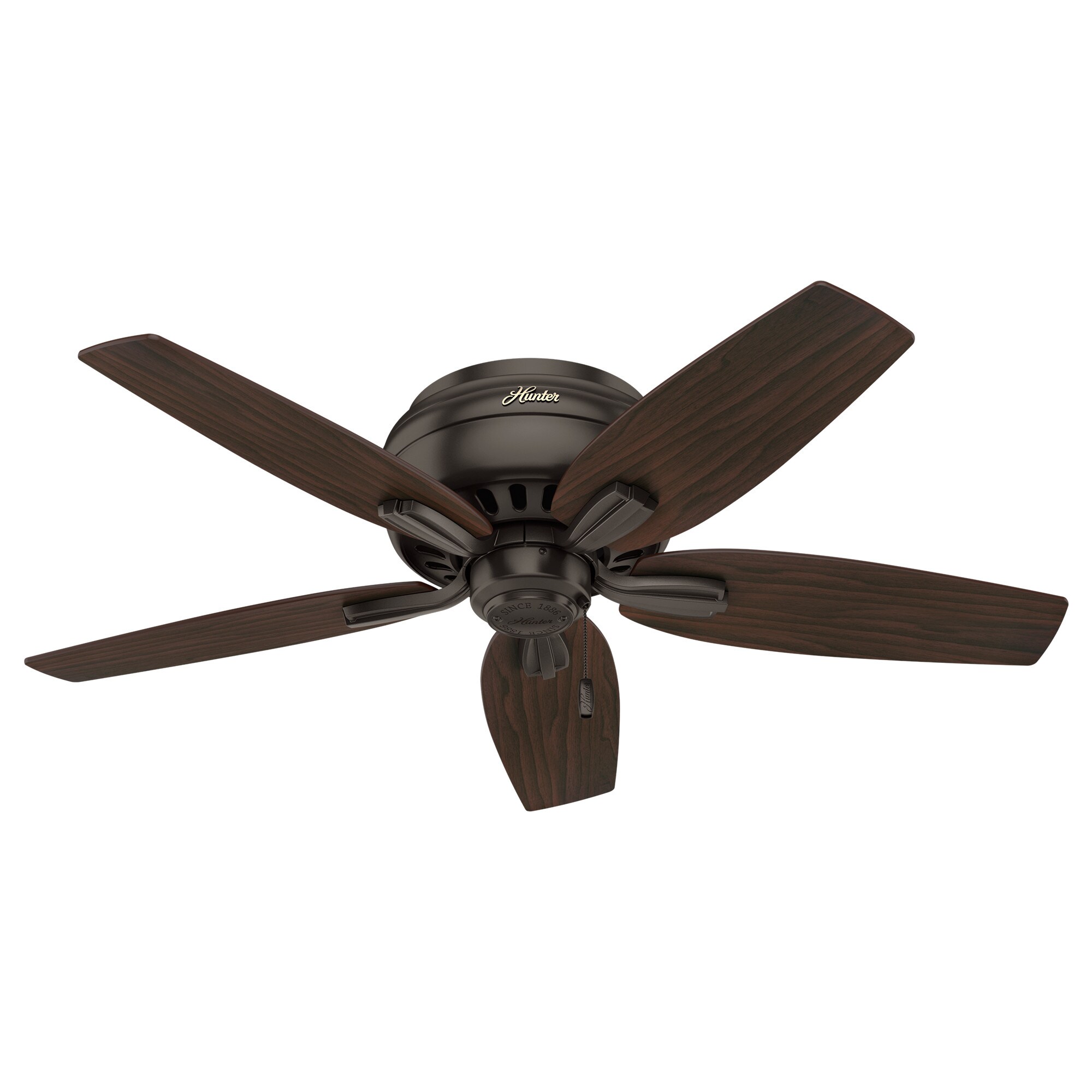 42" Bronze Low Profile Ceiling Fan with LED Light and Remote