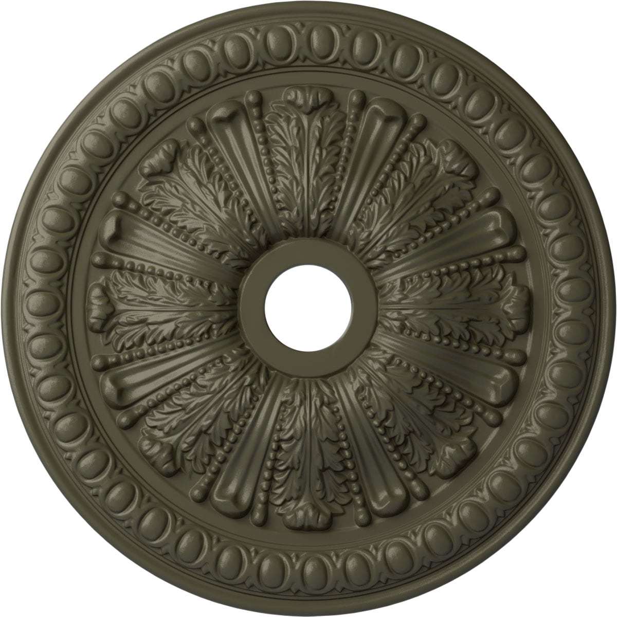 Ekena Millwork CM27TOWHF Tomango Egg and Dart 27.875-in W x 27.875-in L Painted Witch Hazel Polyurethane Whole Ceiling Medallion