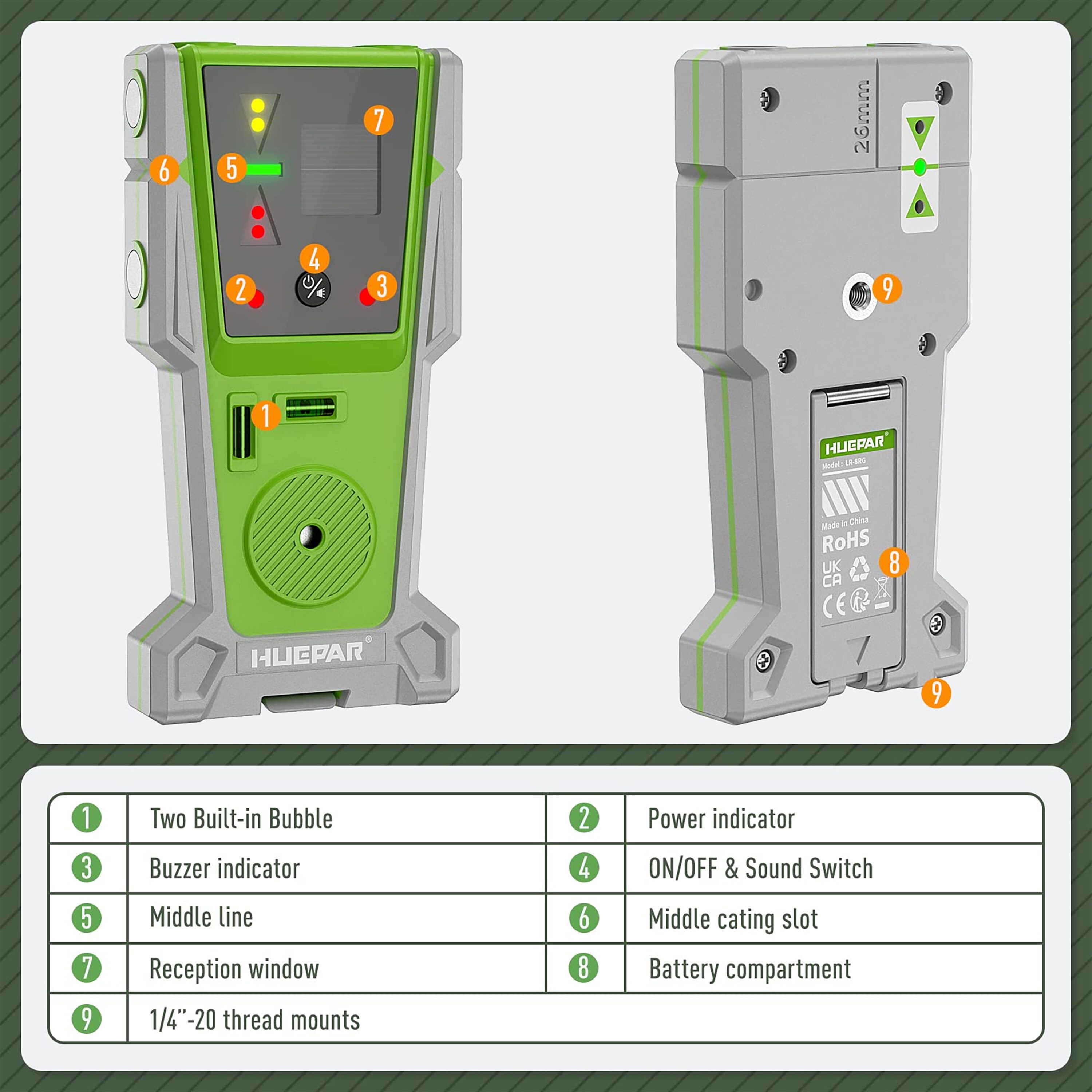 Huepar LR-8RG Level-Access - View #8