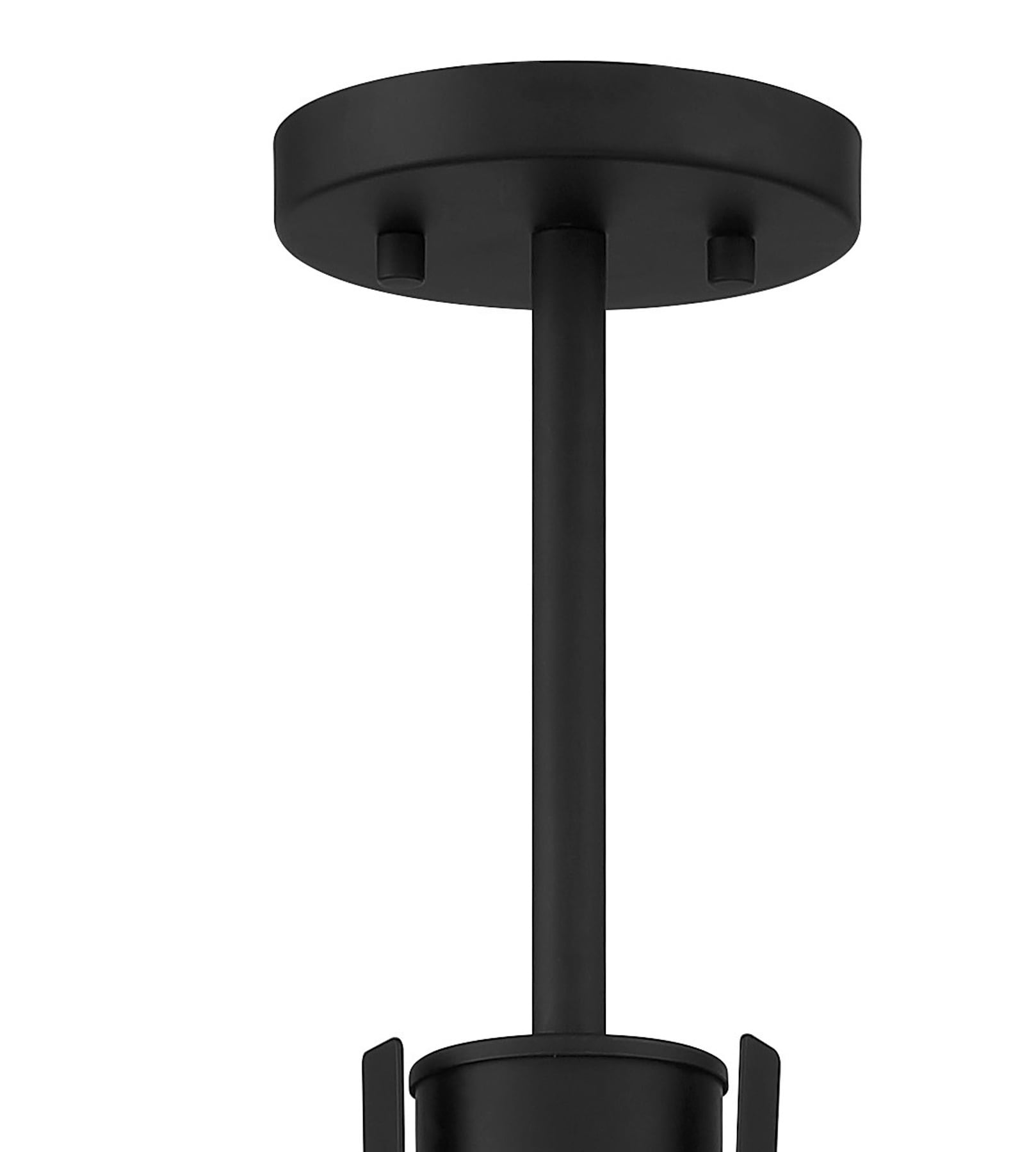 Coal and Etched Glass 3-Light Convertible Chandelier