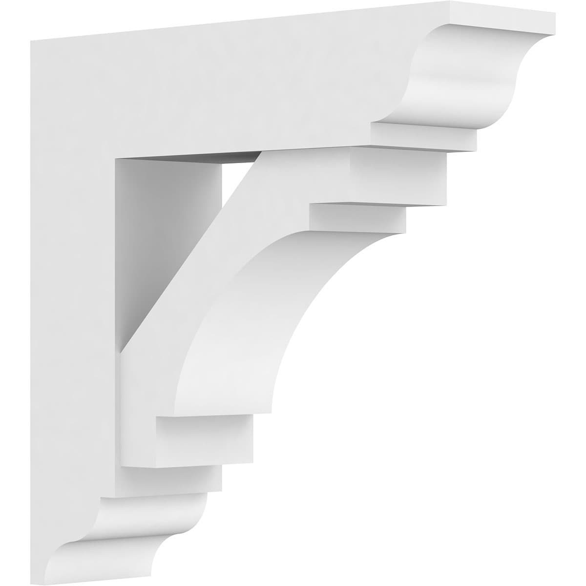Ekena Millwork BKTP05X20X20MRC01 Standard MercedGrade 5-in x 20-in x 20-in Off-white PVC Standard bracket