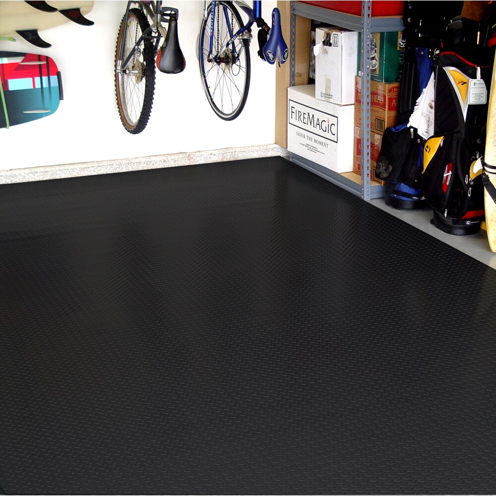 GaragePro 5-ft x 40-ft x 118-mil T Diamond Plate PVC Garage Flooring Roll  (200-sq ft) in the Garage Flooring Rolls department at