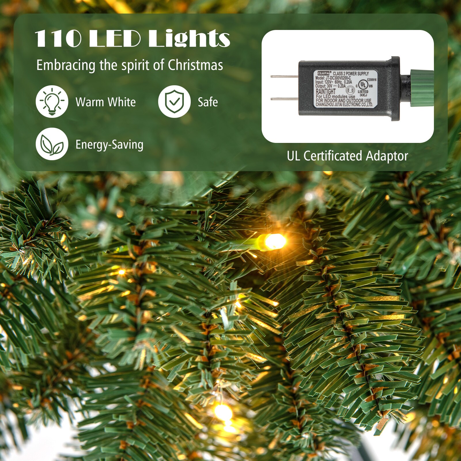 WELLFOR TX-HGY-10020US Artificial-Christmas-Trees - View #4