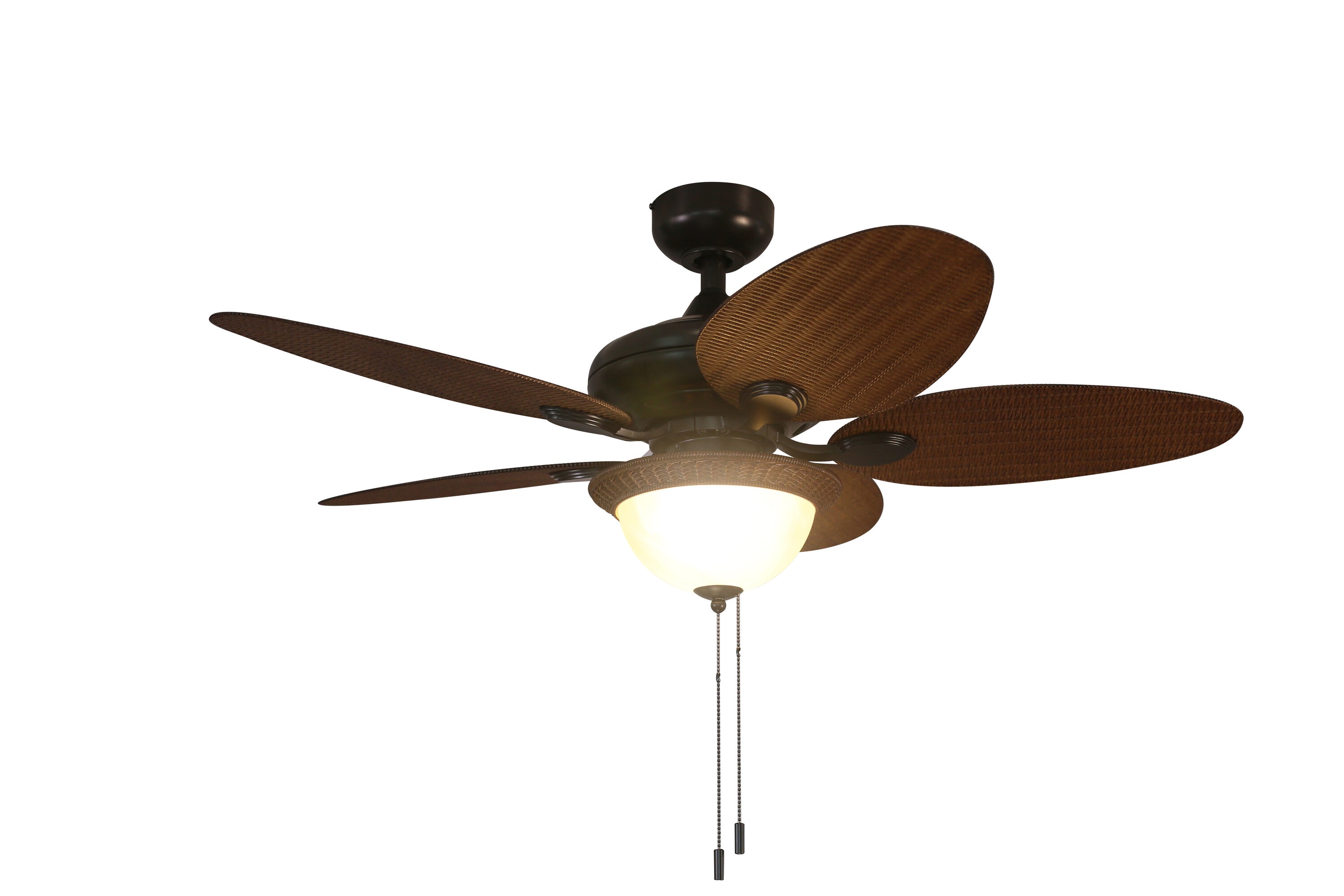 Harbor Breeze Tilghman 44 In Bronze Indoor Outdoor Downrod Or Flush Mount Ceiling Fan With Light 5 Blade The Fans Department At Lowes Com