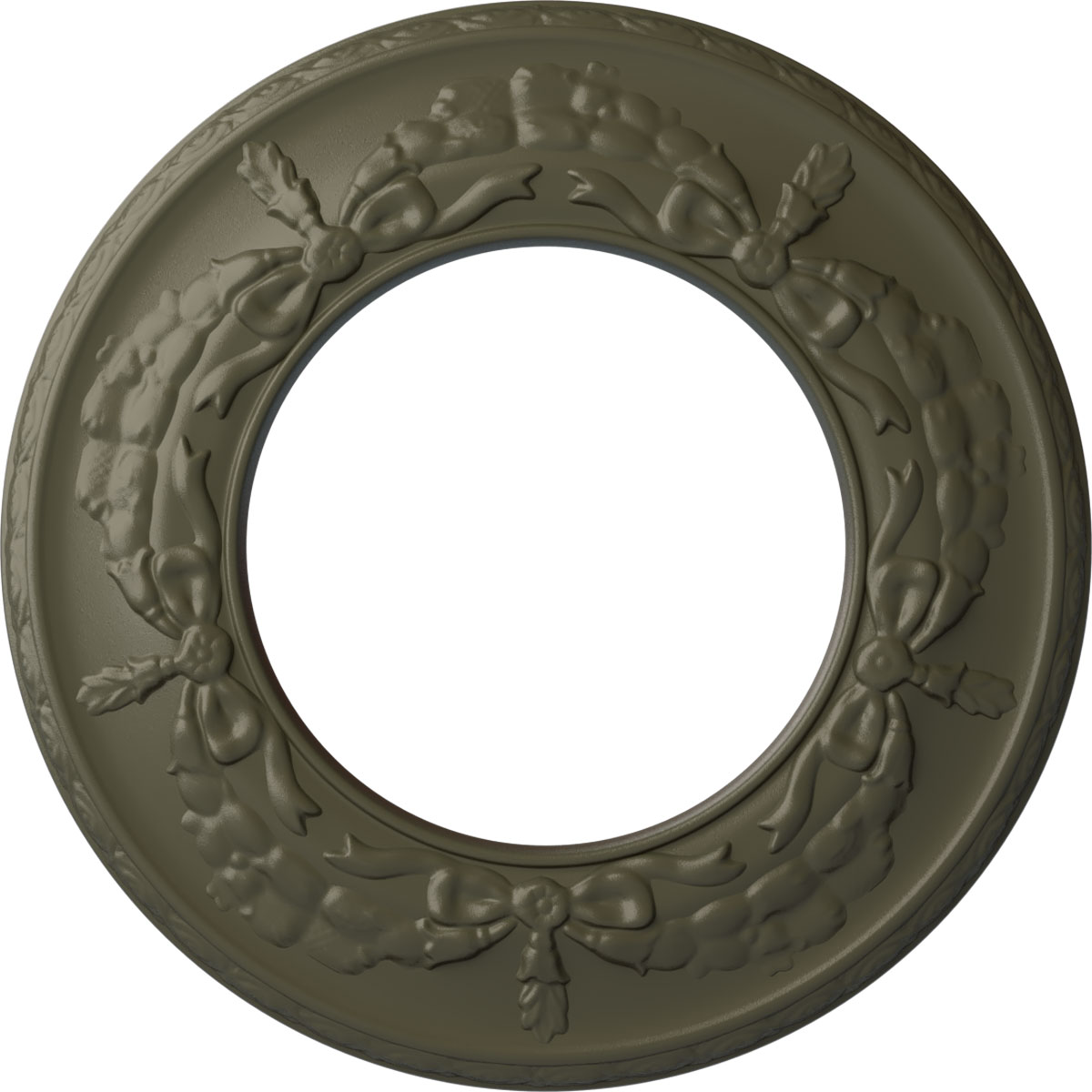 Ekena Millwork CM13SAWHF Salem 13.25-in W x 13.25-in L Painted Witch Hazel Polyurethane Whole Ceiling Medallion