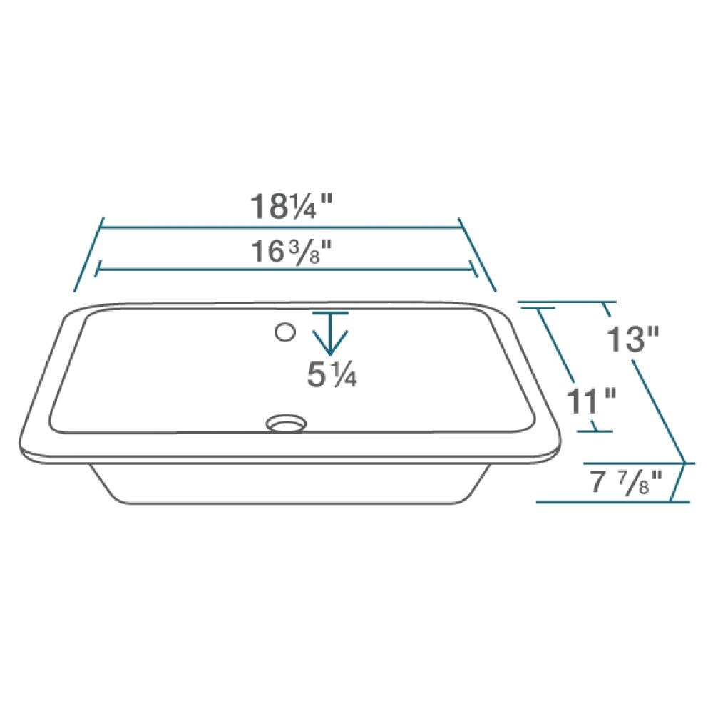 MR Direct 19 in. Undermount Bathroom Sink in White with White SinkLink and Pop-Up Drain in Brushed Nickel