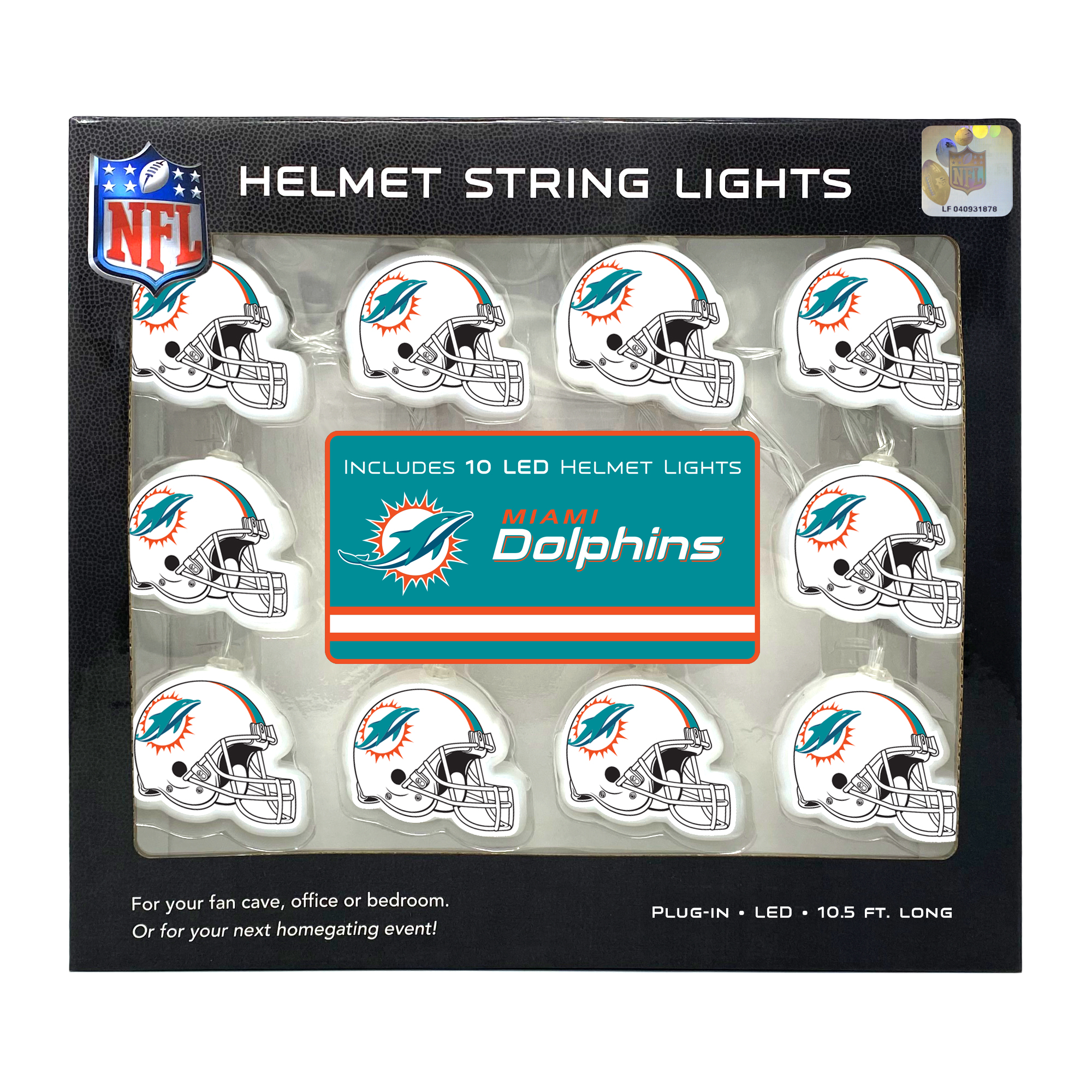 Miami Dolphins Mini Helmet Ceiling Fan and Light Pull 