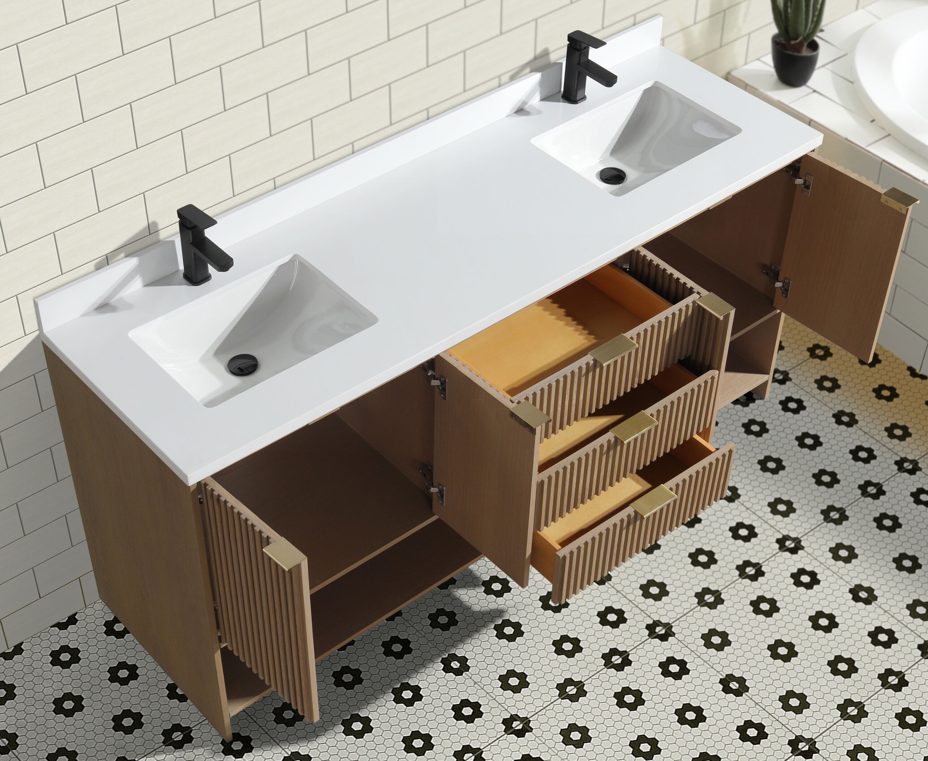 Ari Kitchen & Bath AKB-DIEGO-72-FREESTA Bath-Vanity-Combo - View #5