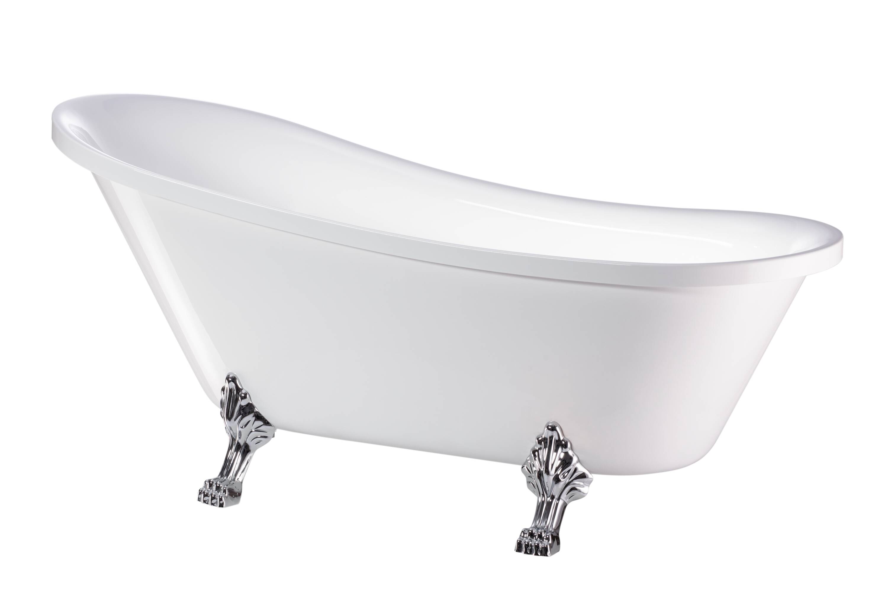 Pantin 69" White Acrylic Clawfoot Freestanding Bathtub