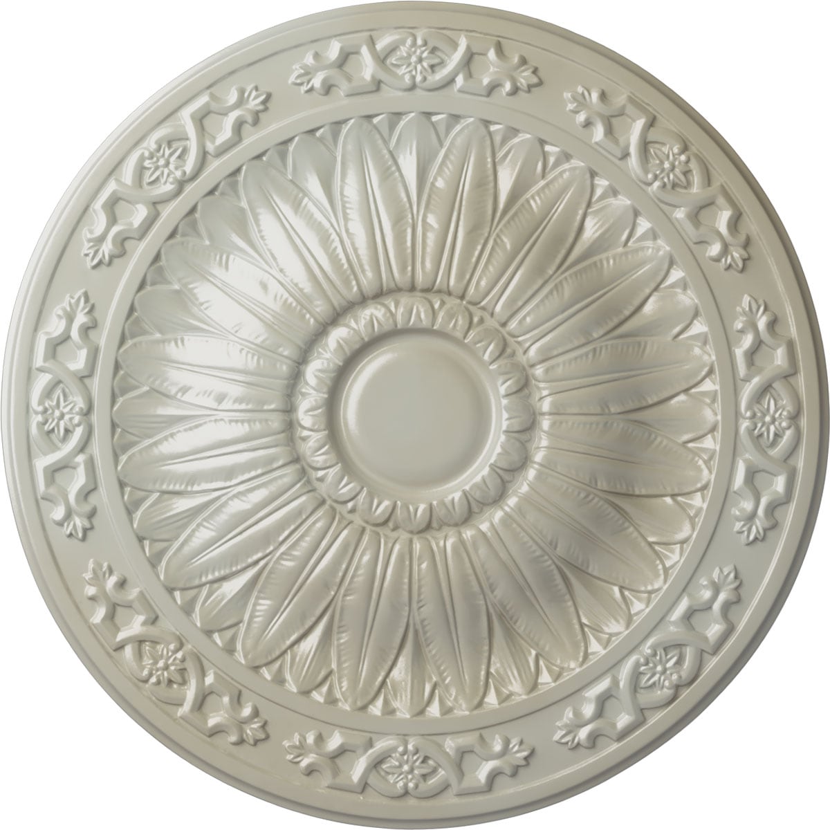 Ekena Millwork CM20LUFBS Lunel 20.25-in W x 20.25-in L Painted Flash Blue Polyurethane Whole Ceiling Medallion