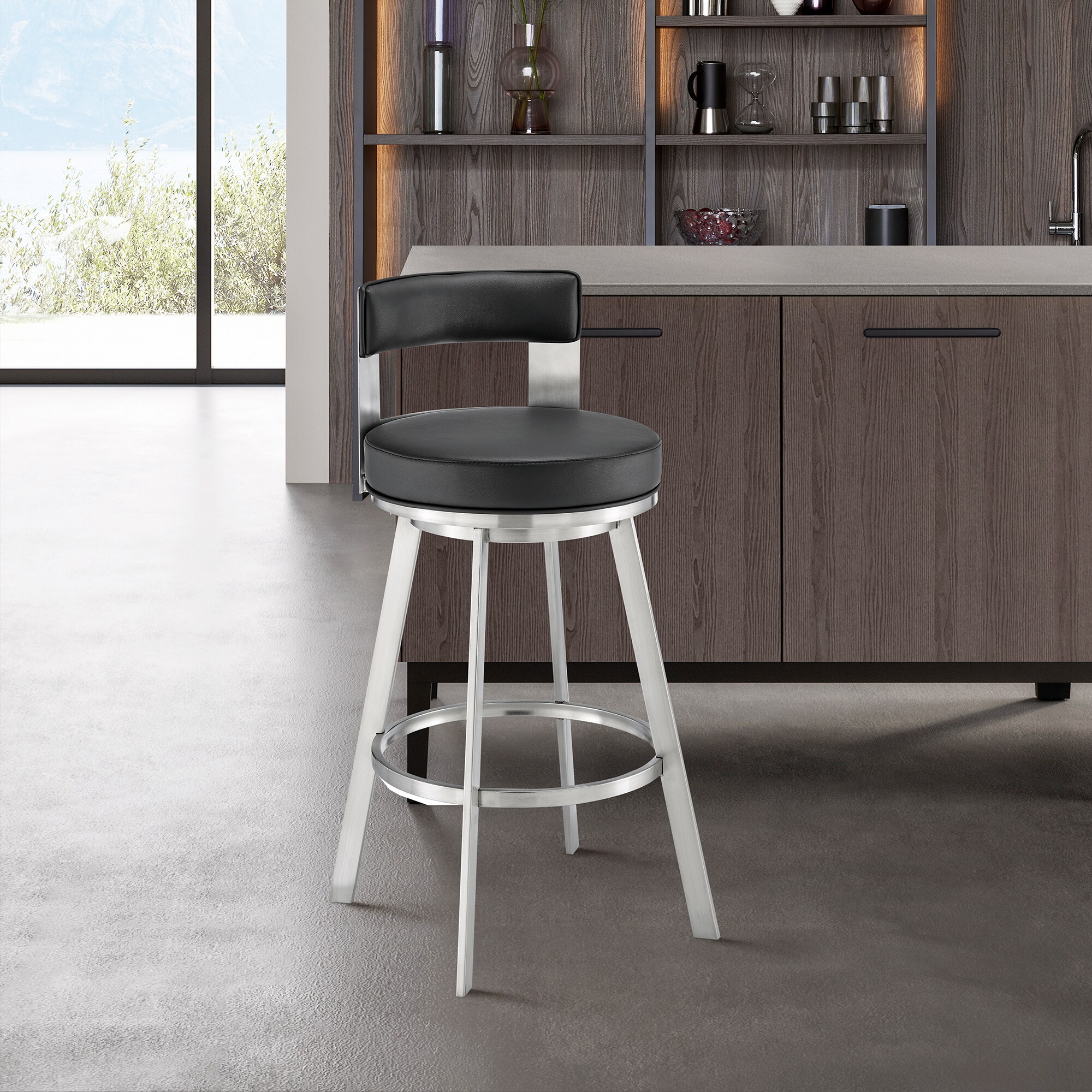 Armen Living LCFLBABSBLK30 stools - View #8
