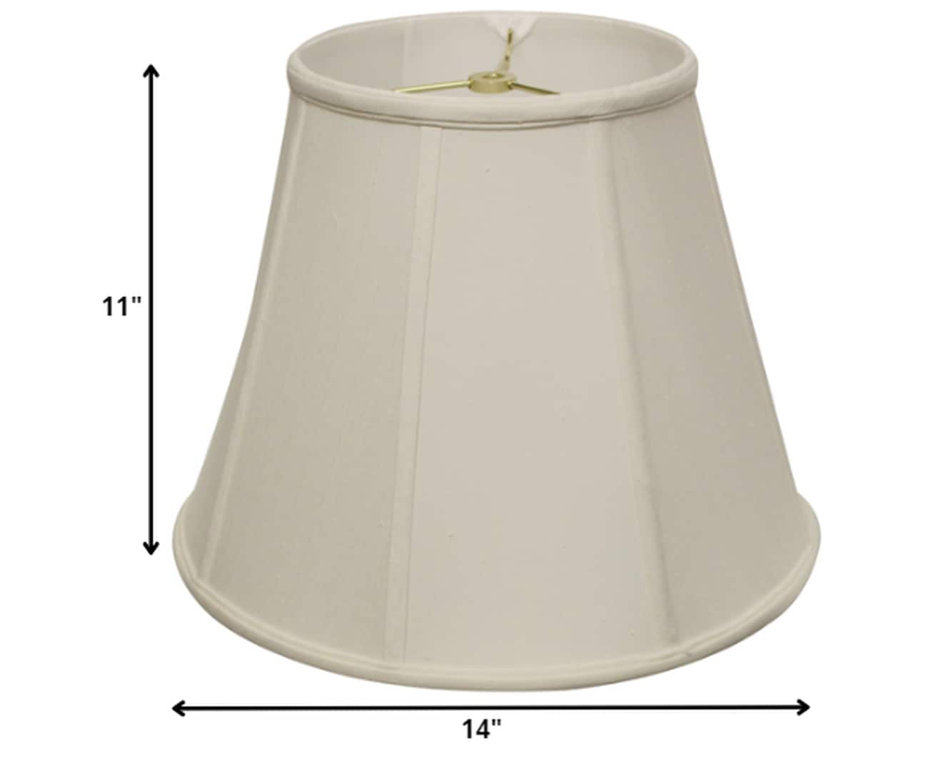 HomeRoots 11-in x 14-in White Fabric Empire Lamp Shade 4000469557 at ...