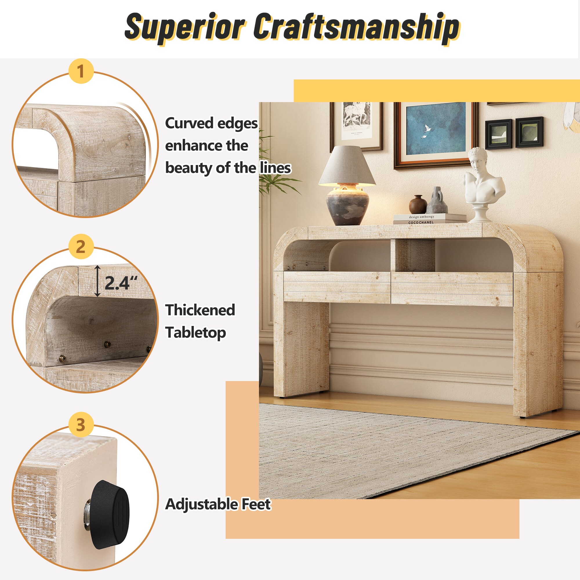 SINOFURN SYA330185BL Console-Sofa-Tables - View #14