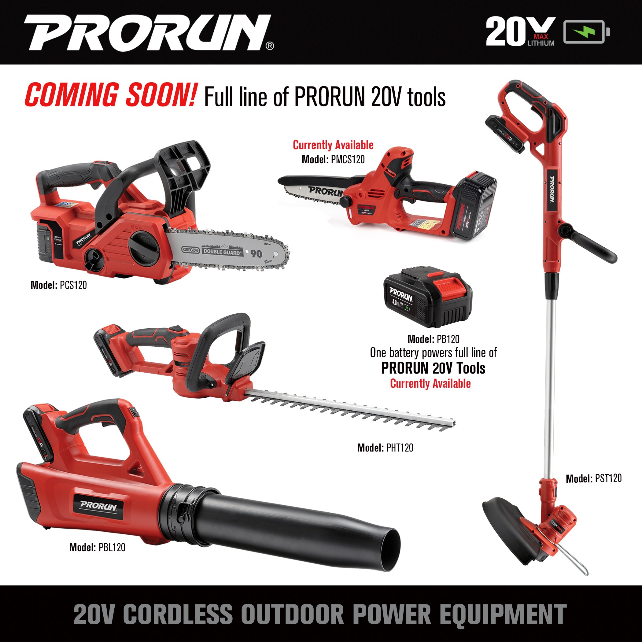 PRORUN 20V 7 in. Brushless Cordless Mini Chainsaw with 4.0 Ah Battery and  Charger, PMCS120 at Tractor Supply Co.