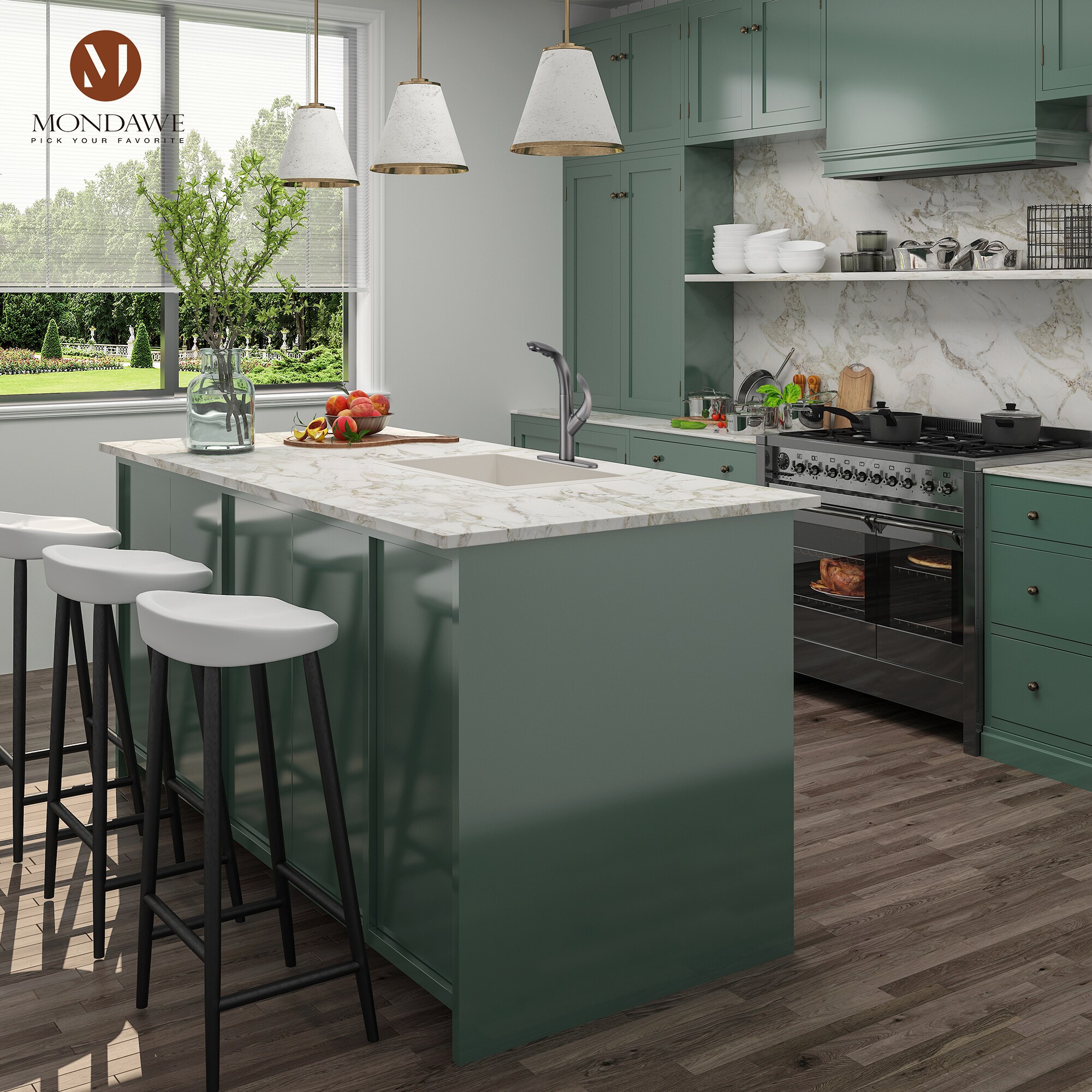Mondawe MD-D68-GA Kitchen-Faucets - View #4
