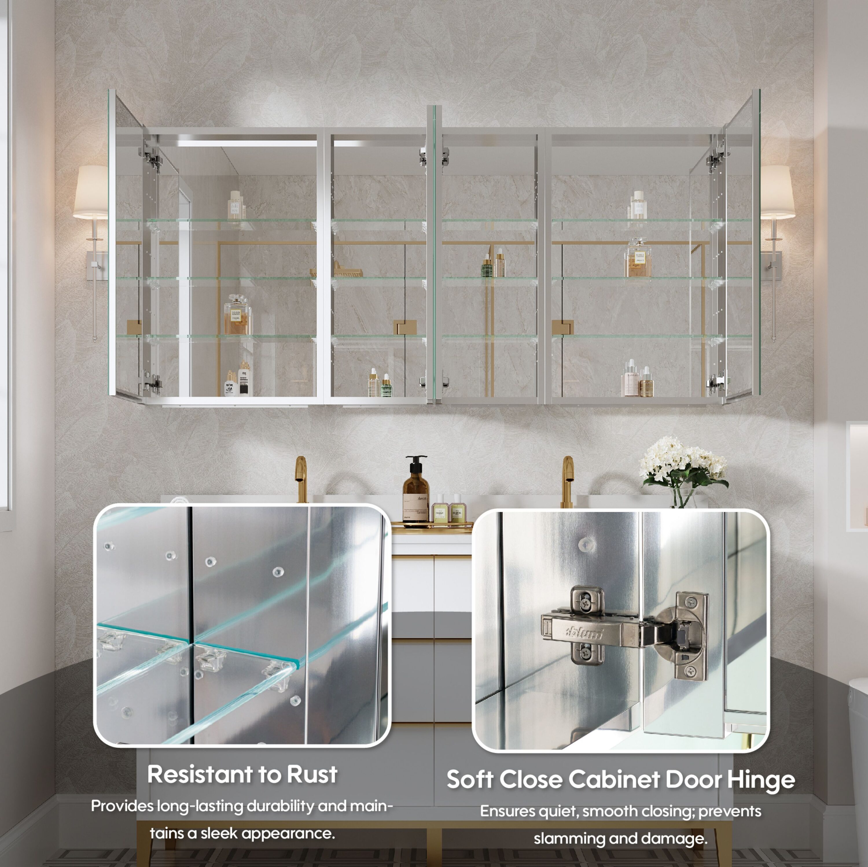 WELLFOR EEX16M4824DX Bathroom-Medicine-Cabinets - View #6