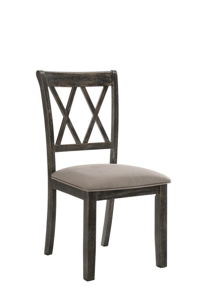 ACME FURNITURE 71882 2 Claudia II Modern Fabric and Weathered Gray Accent Chair