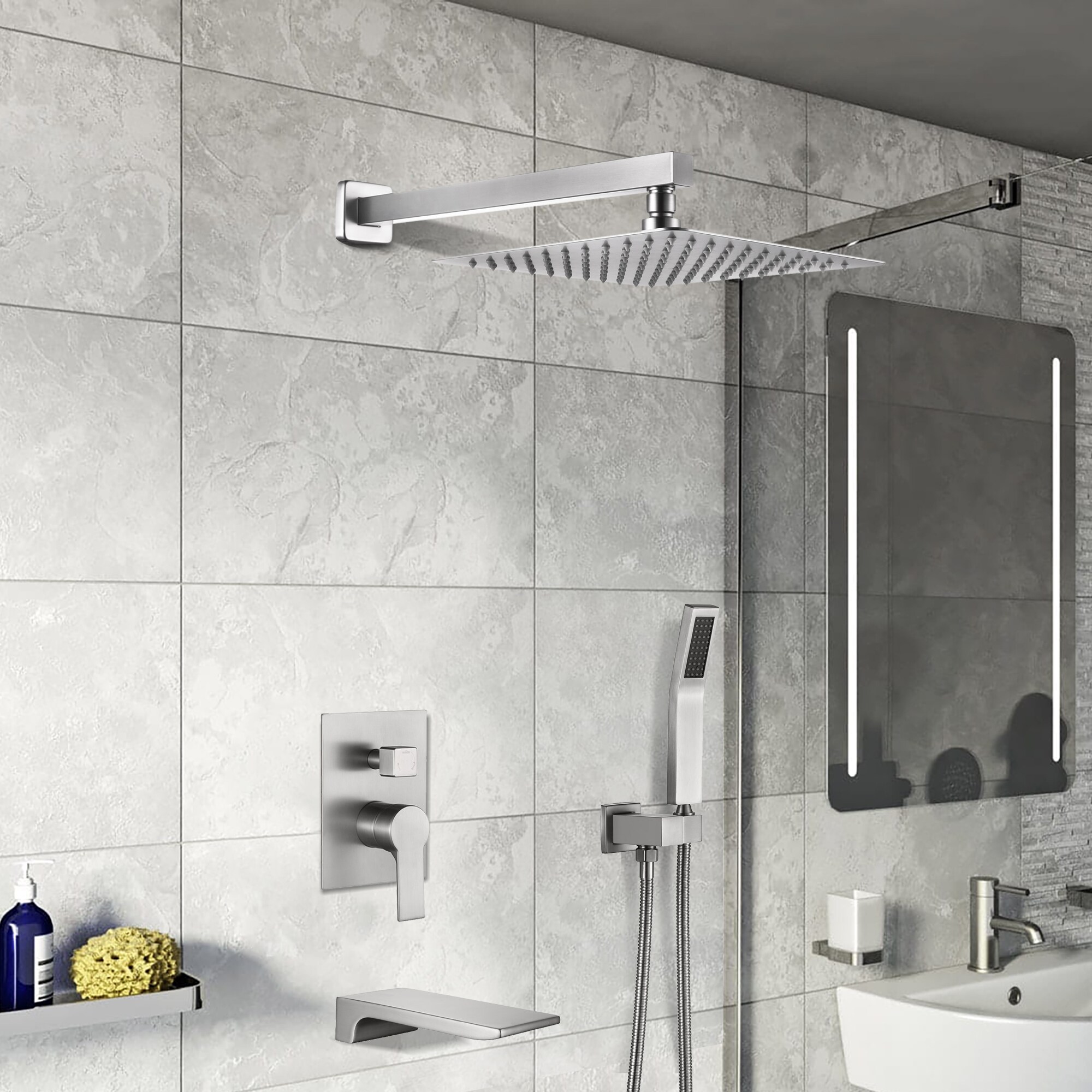 WELLFOR SPA-88016BN-10 Showerhead-Bar-Panels - View #14