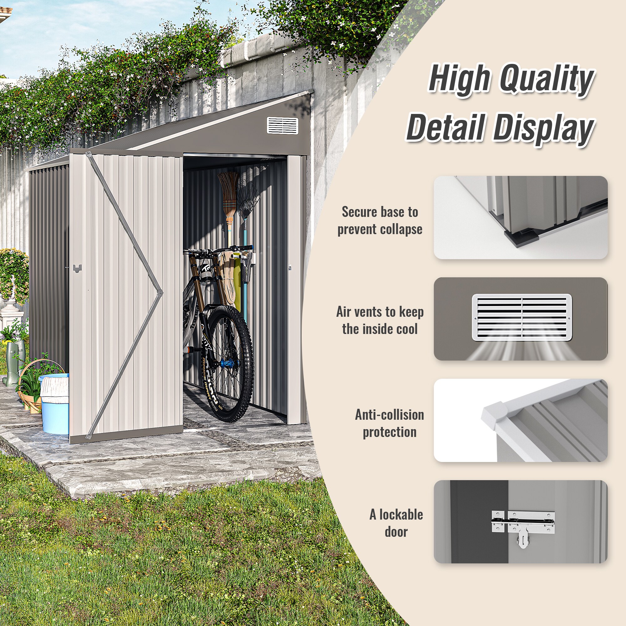 Maocao Hoom JL98P283837 Metal-Storage-Buildings-Sheds - View #9