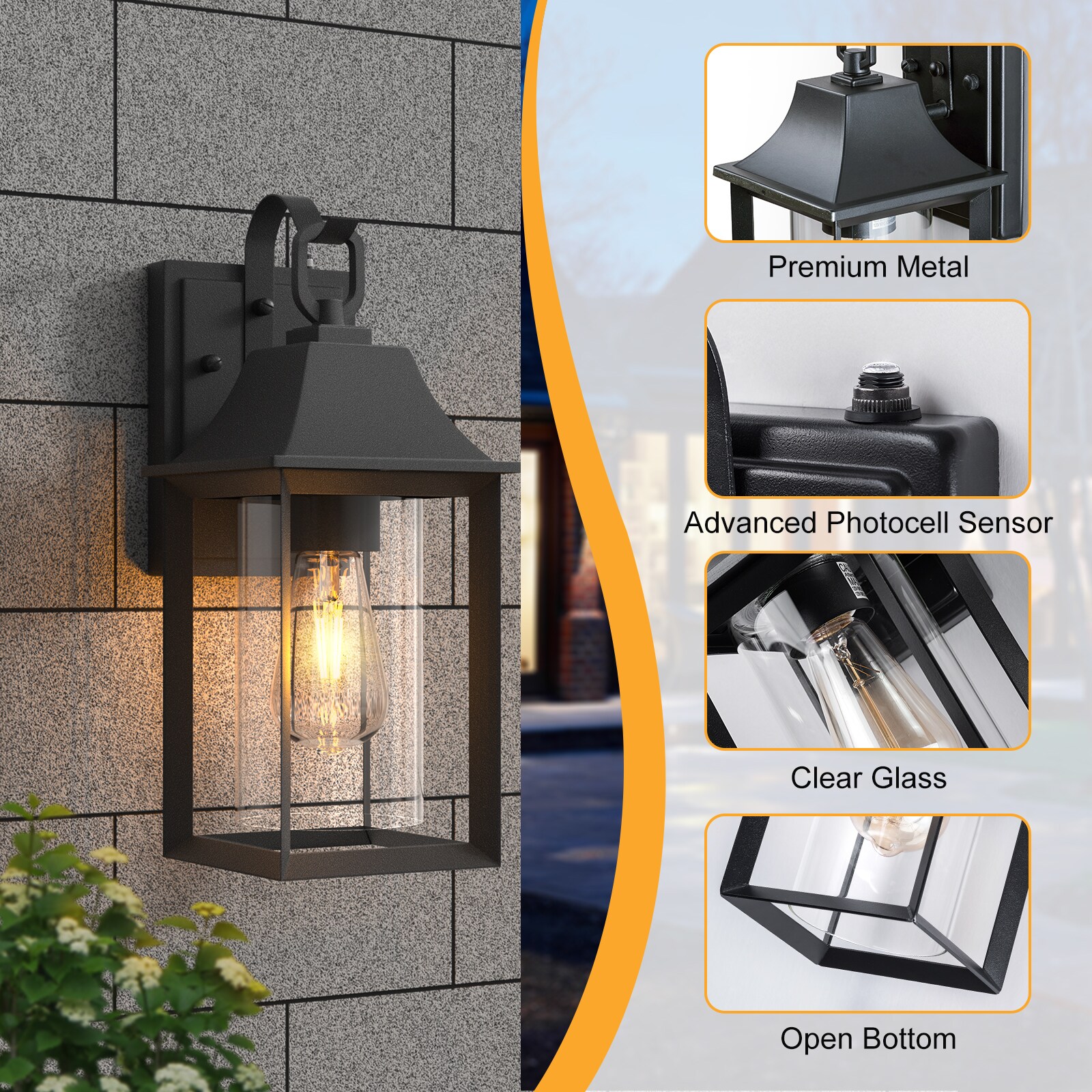 Maxax 7038-1BK Outdoor-Wall-Lighting - View #3