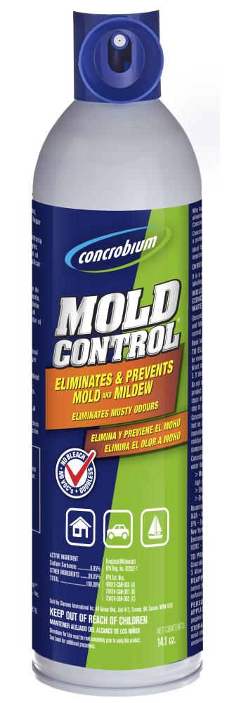 Concrobium CC 14.1OZ Mold Control Aerosol - Eliminates Mold & Mildew, No  Bleach or VOCs, Antimicrobial Shield