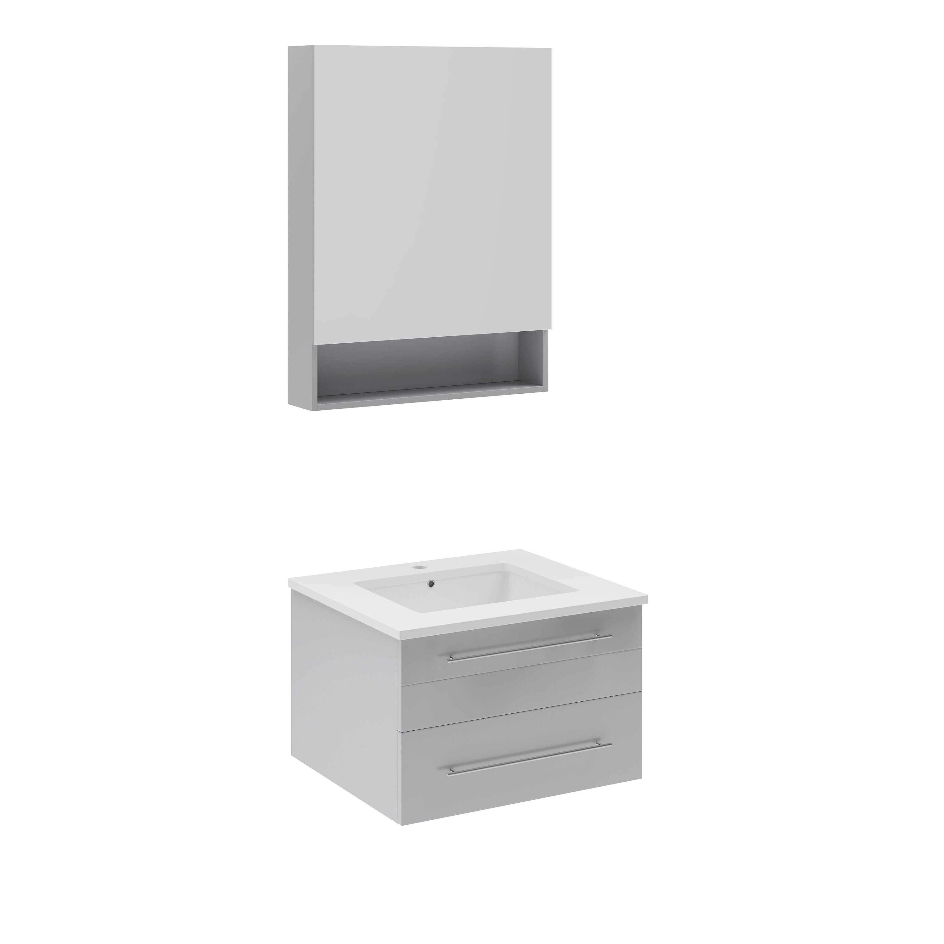 Fresca FVN6124GR-UNS Bath-Vanity-Combo - View #2