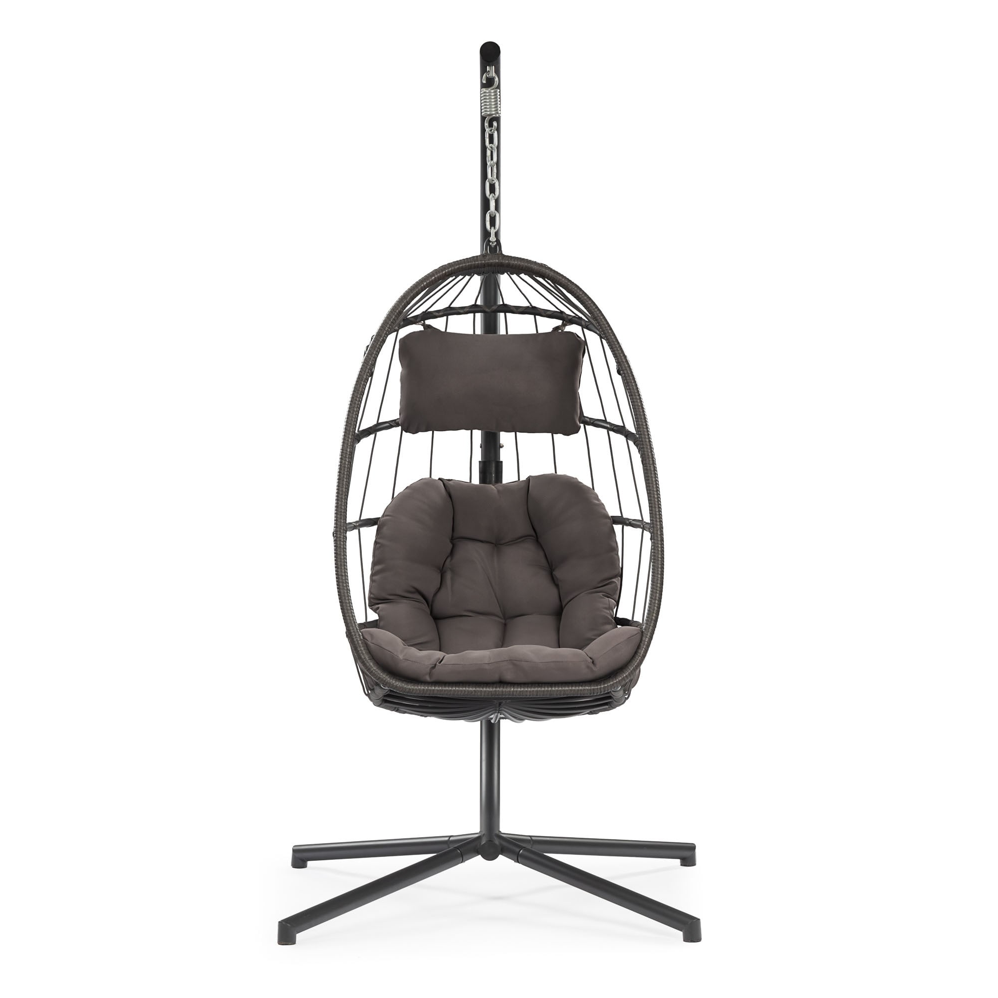 Nestfair SW30067G 1 -person Gray Aluminum Outdoor Swing