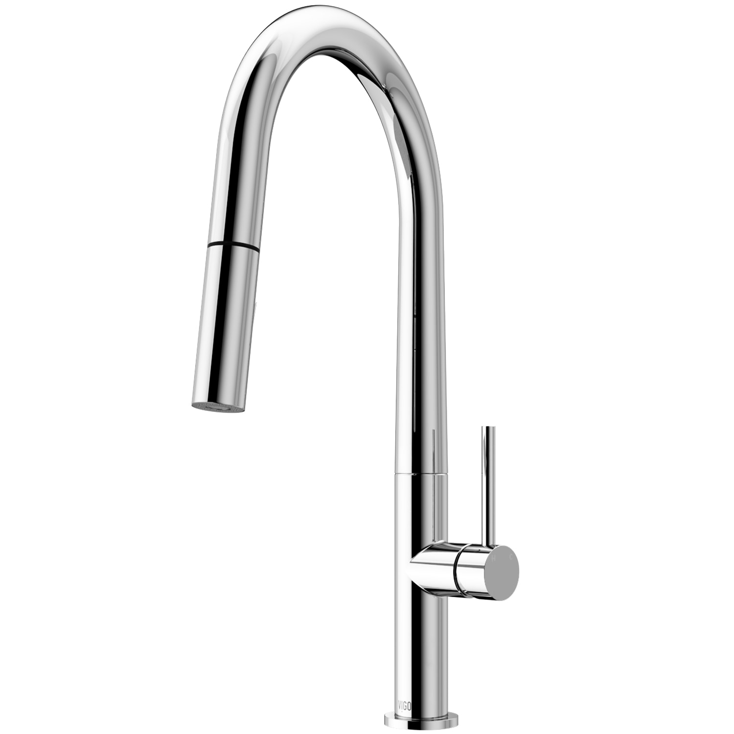 VIGO VG02029CH Greenwich Chrome Single Handle Deck-mount Pull-down Kitchen Faucet with Sprayer