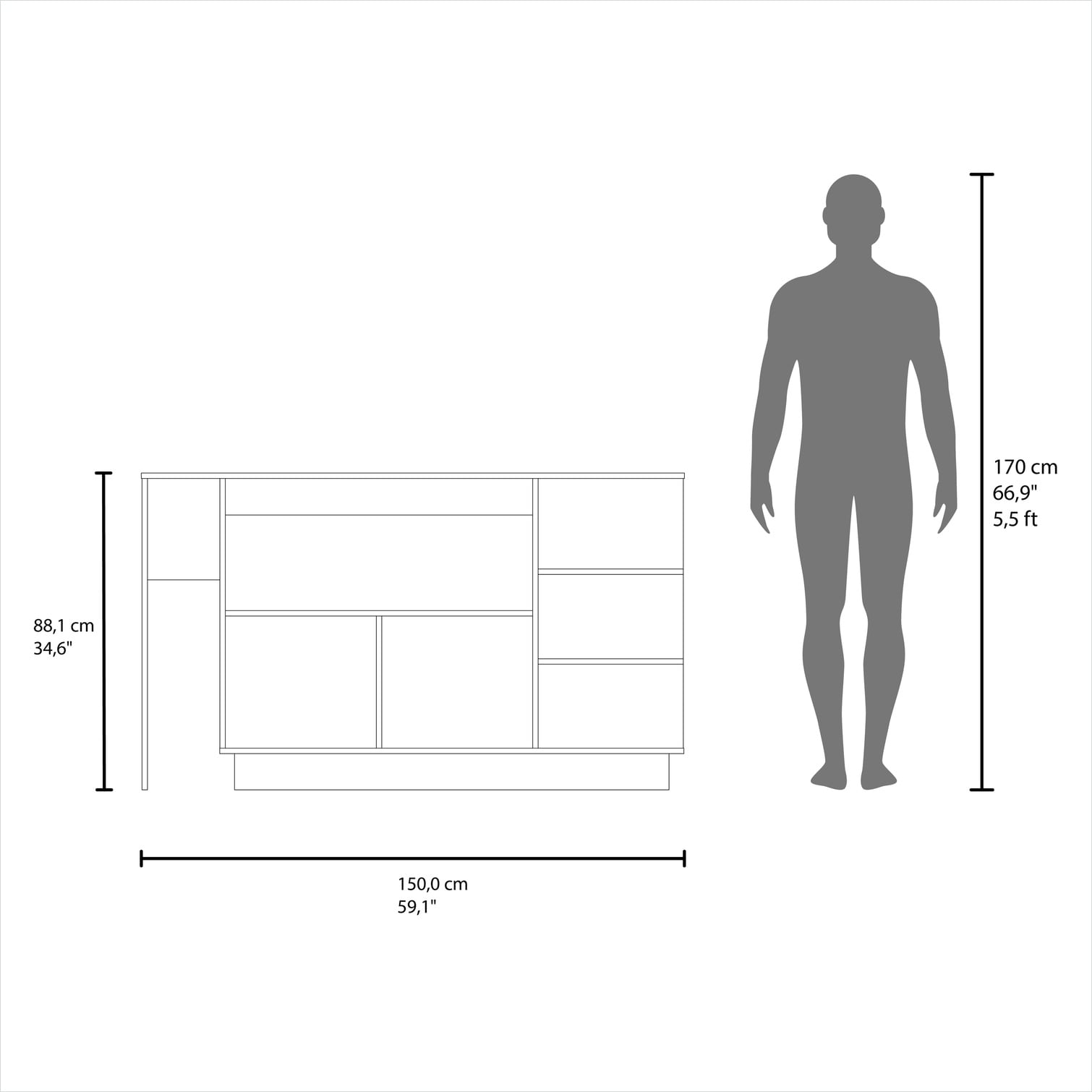 FlowLuxe YOEXM386DB8Z Kitchen-Furniture - View #2