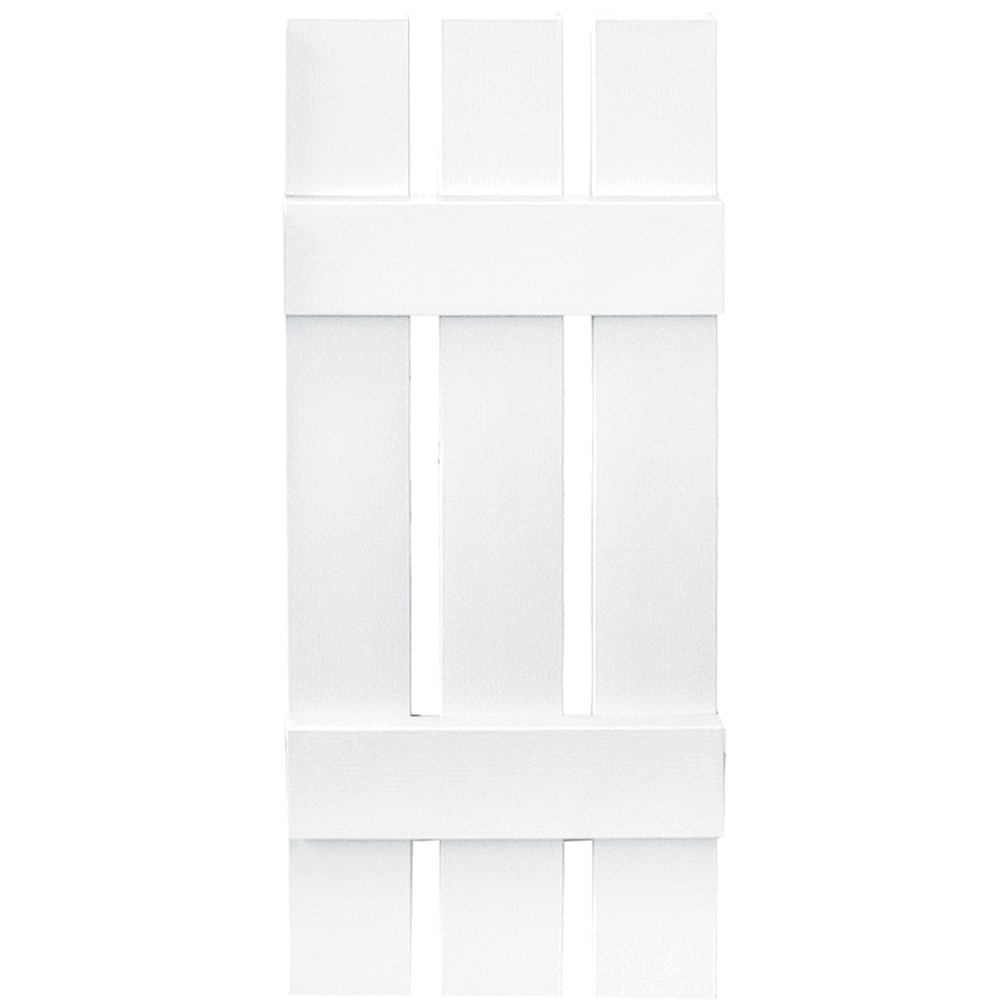 Vantage V5371231001 11.875-in W x 31-in H White Board and batten Spaced Exterior Shutters ( 1 -Pack )
