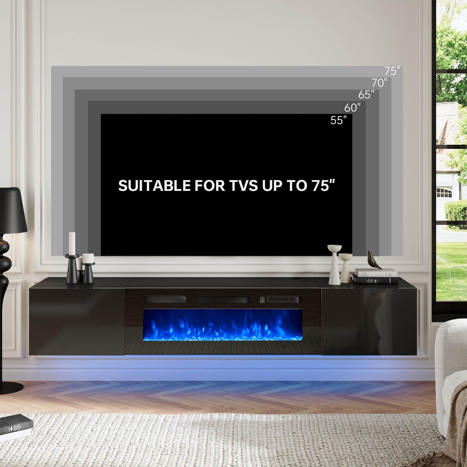 AOXUN AX-30270B Electric-Fireplaces - View #6