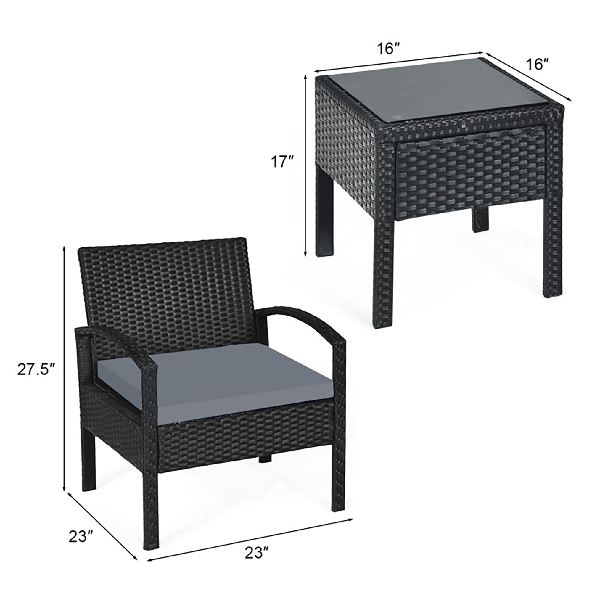 CASAINC CEW-CYHZ012-SD-DB18 Patio-Conversation-Sets - View #4