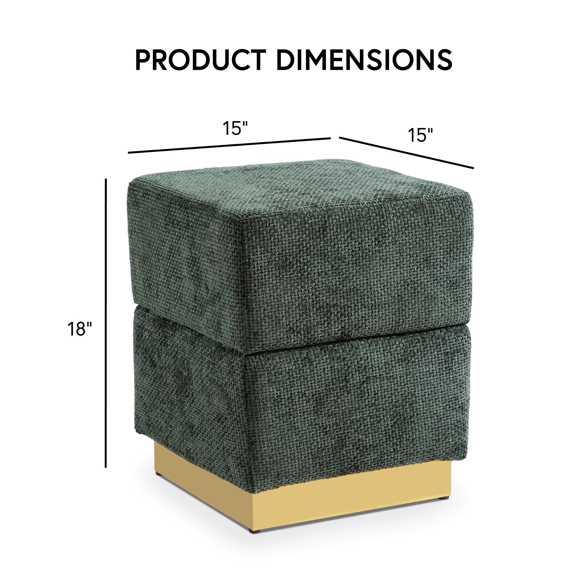 Furniture of America IDF-AC8005GR Indoor-Ottomans - View #3