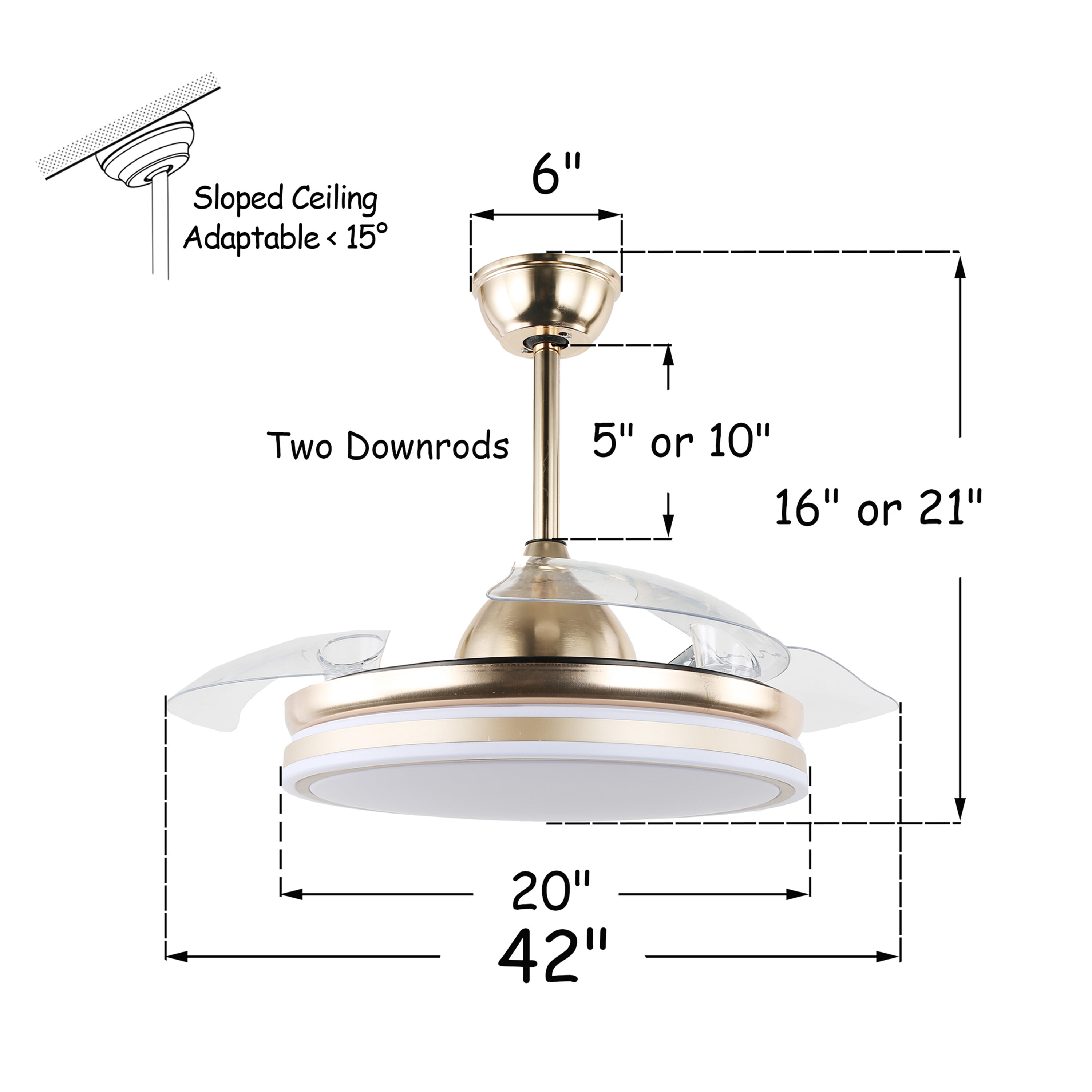 Oaks Decor BD4252-G Ceiling-Fans - View #10