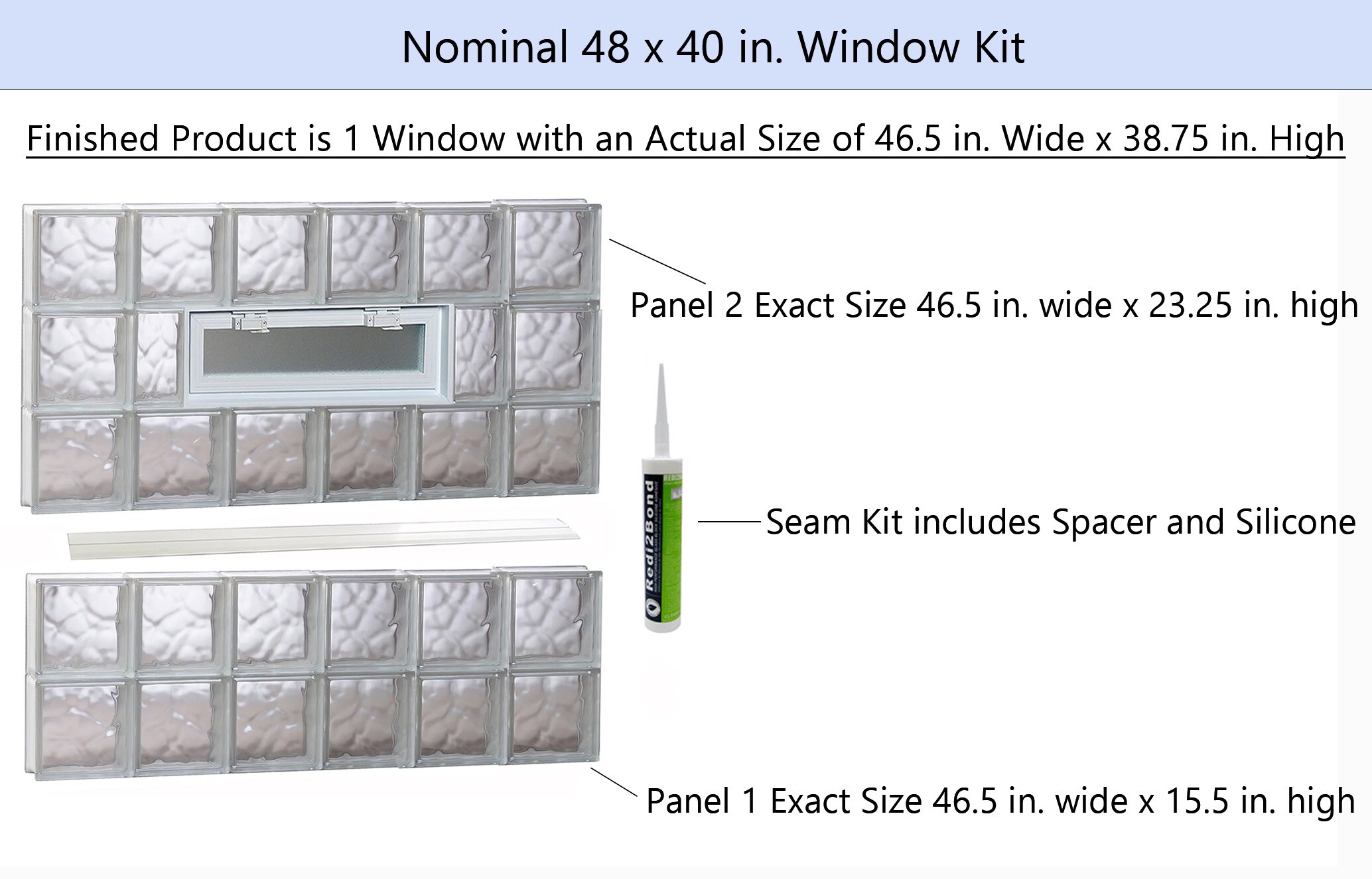 REDI2SET V4840DC Glass-Block-Windows - View #2